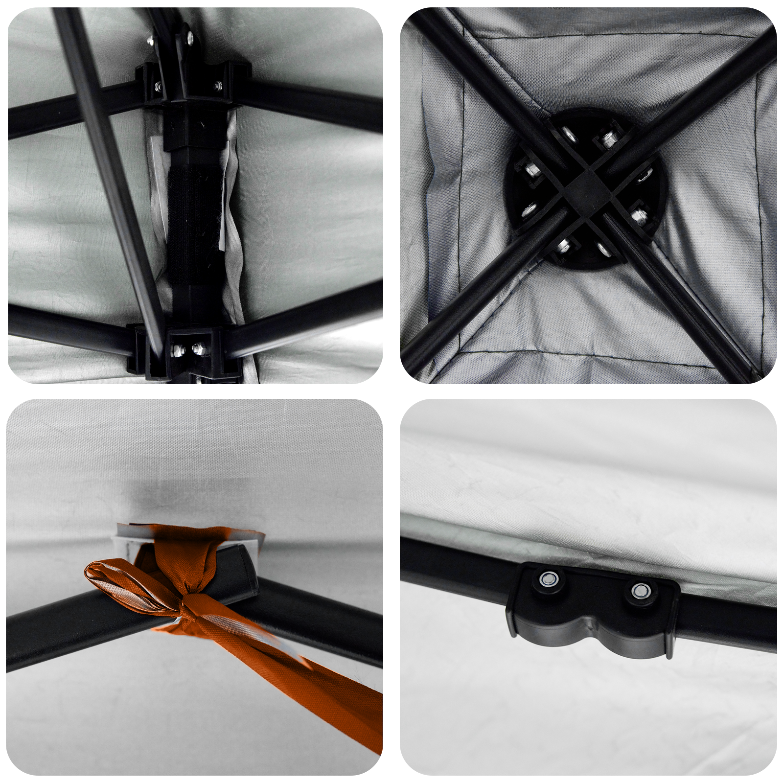 Canopy telt Oransje 200 x 200 cm Oxford-stoff