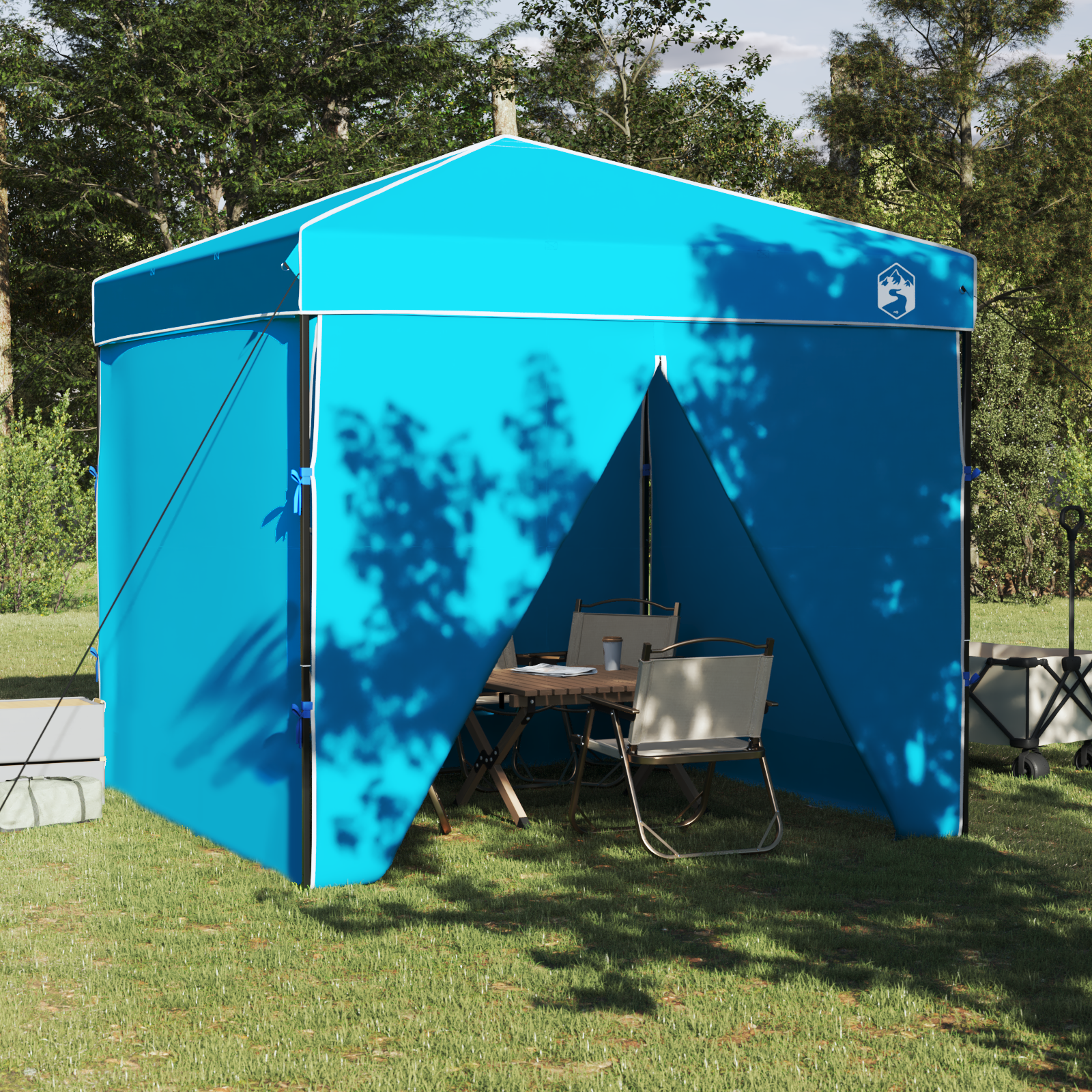 Canopy telt Blå 250 x 250 x 227 / 236 / 245 cm Oxford-stoff