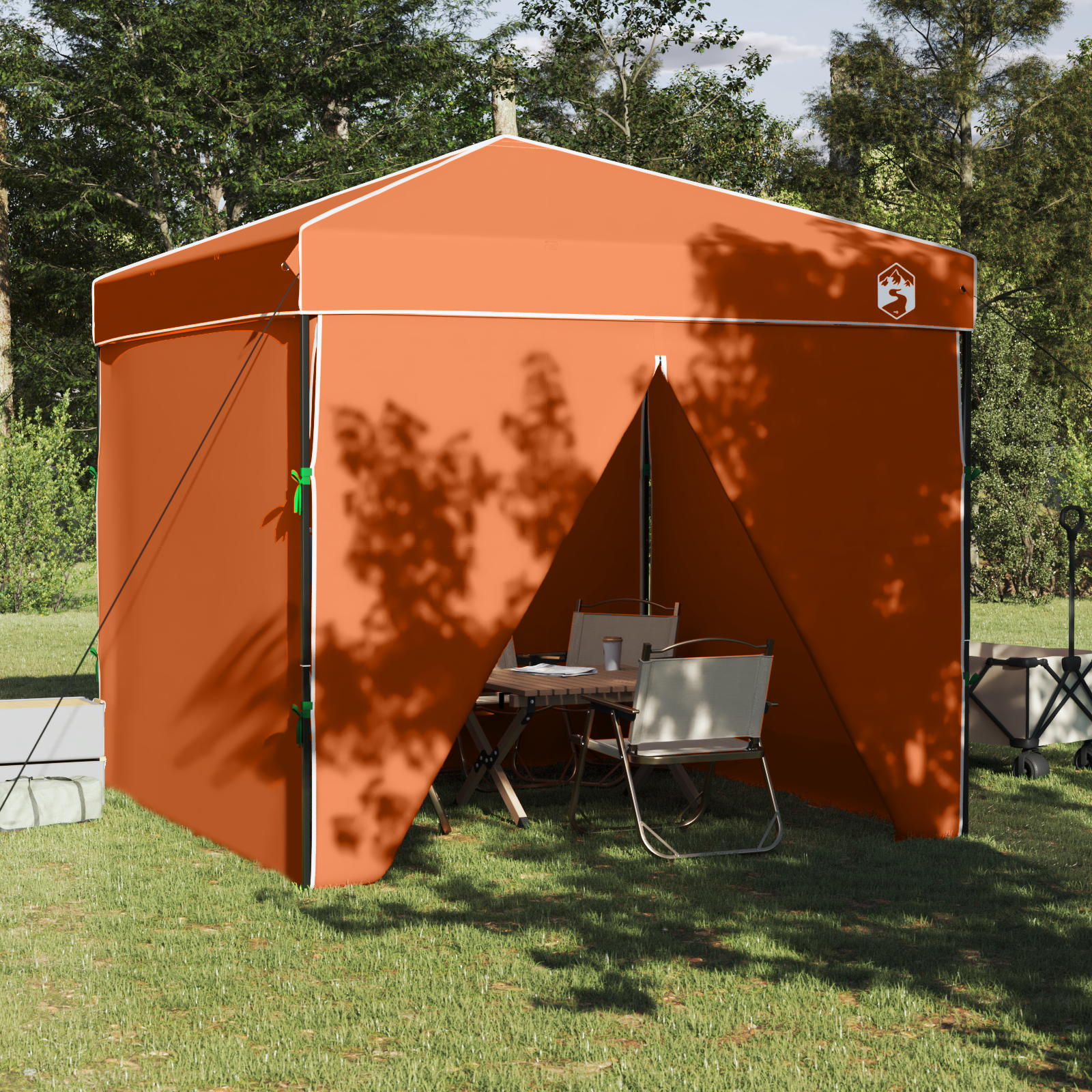 Canopy telt Oransje 250 x 250 x 227 / 236 / 245 cm Oxford-stoff