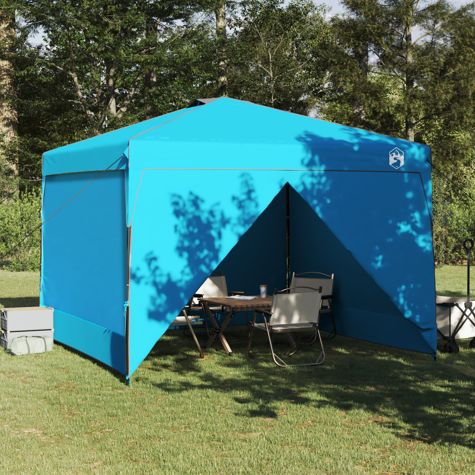 Canopy telt Blå 300 x 300 x 227 / 236 / 245 cm Oxford-stoff