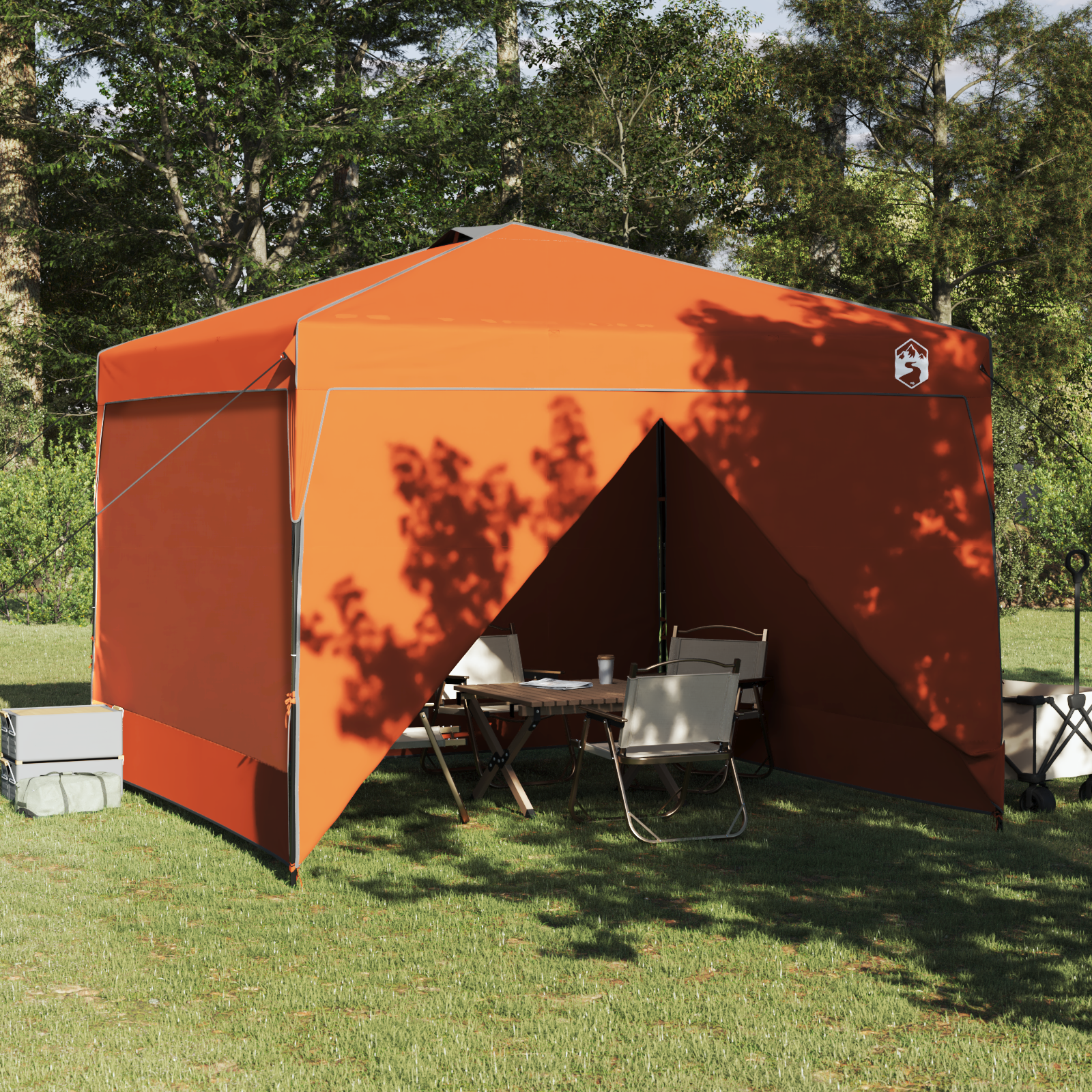 Canopy telt Oransje 300 x 300 x 227 / 236 / 245 cm Oxford-stoff
