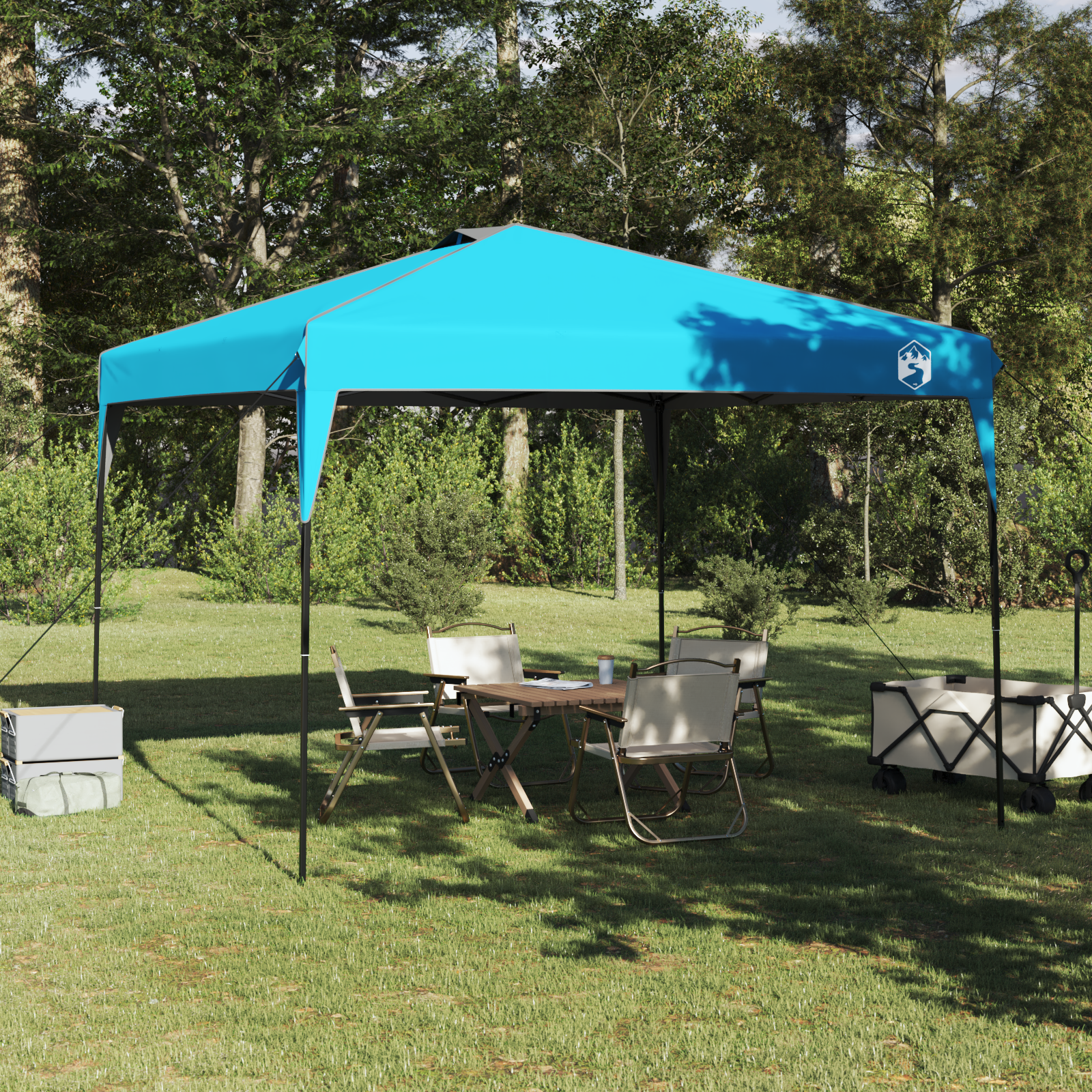 Canopy telt Blå 300 x 300 x 227 / 236 / 245 cm Oxford-stoff
