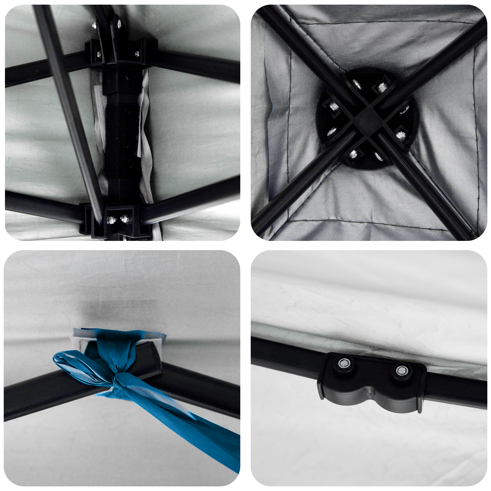 Canopy telt Blå 400 x 400 x 227 / 236 / 245 cm Oxford-stoff