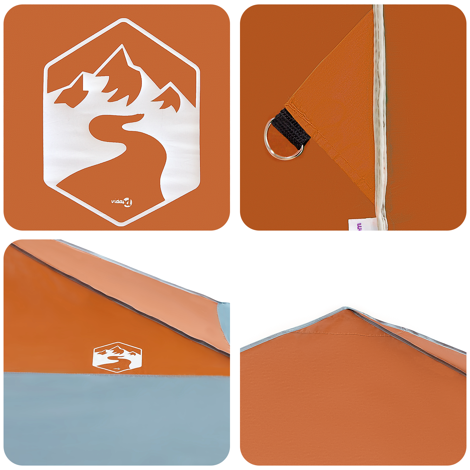 Canopy telt Oransje 400 x 400 x 227 / 236 / 245 cm Oxford-stoff