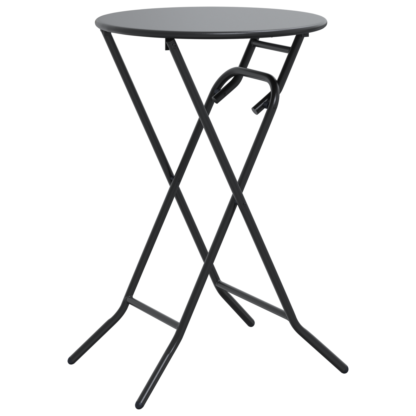 sammenleggbart hagebord Antrasitt Ø50x72 cm Stål