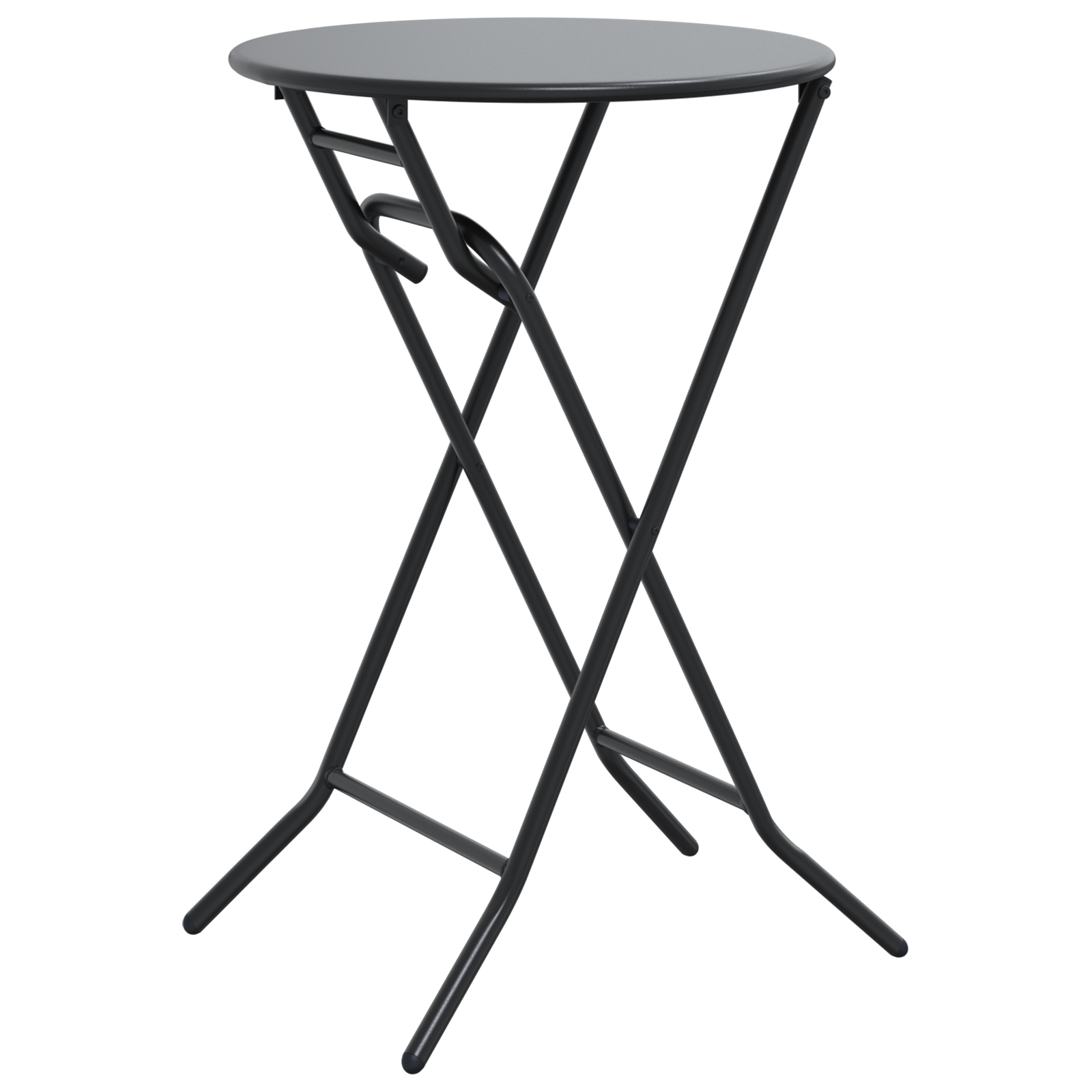 sammenleggbart hagebord Antrasitt Ø50x72 cm Stål