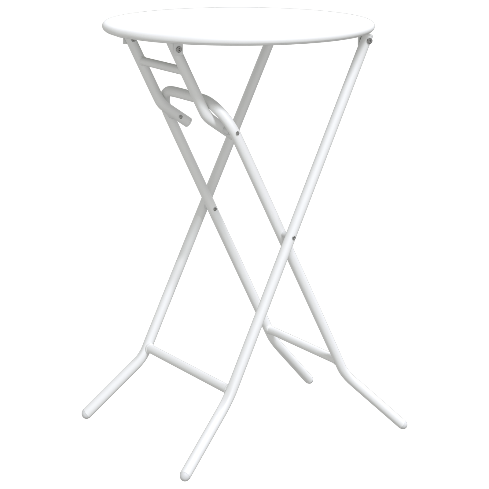 sammenleggbart hagebord Hvitt Ø50x72 cm Stål