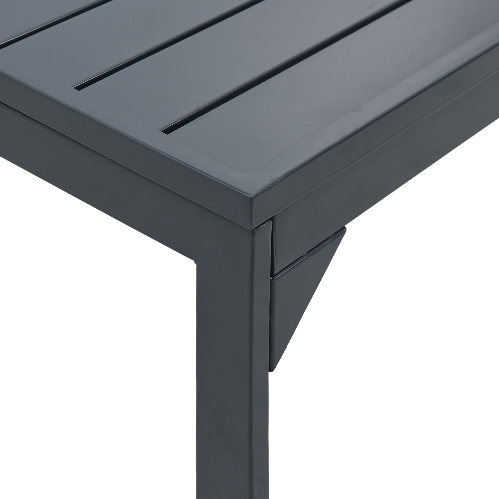 Hagebord Mørkegrå Aluminium Stor Utvidbare bordplater Hagebord