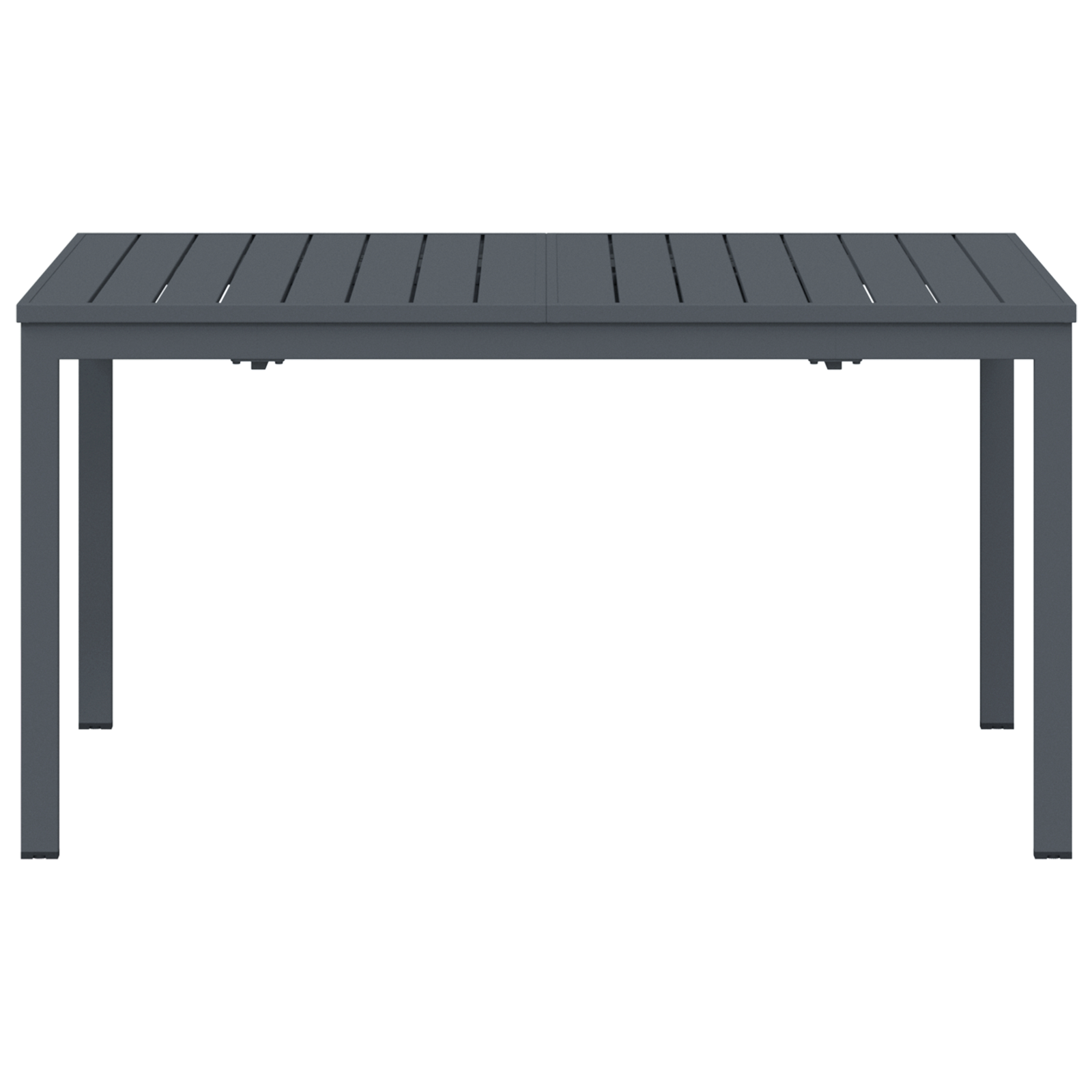 Hagebord Mørkegrå Aluminium Stor Utvidbare bordplater Hagebord