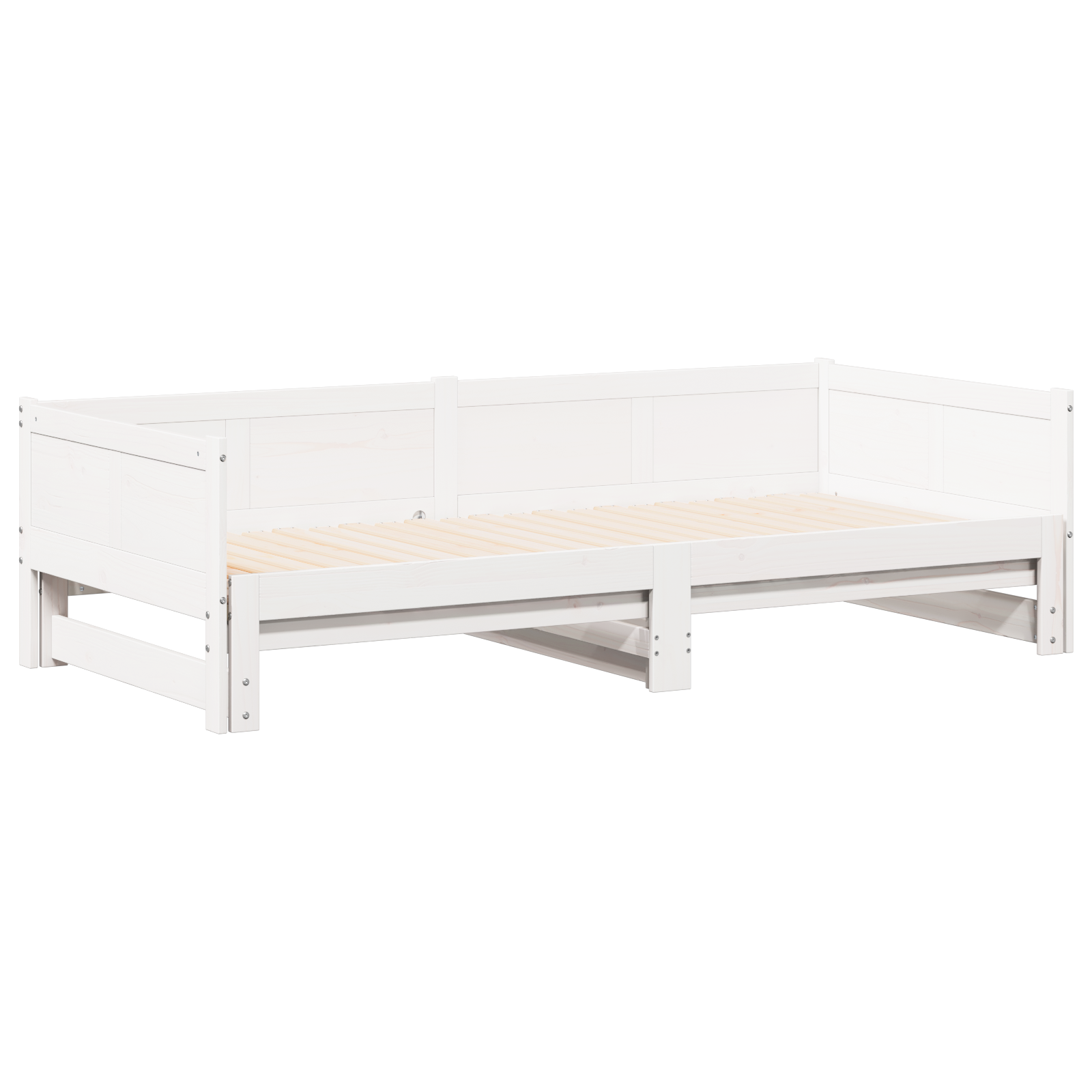 uttrekkbar sovesofa Hvit 90x200 cm Solid Wood Pine