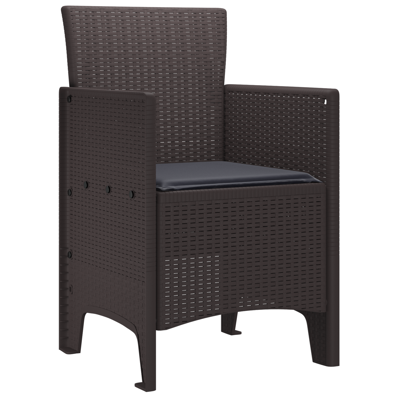 Hagemøbler med Puter 2 stk Brun Poly Rattan