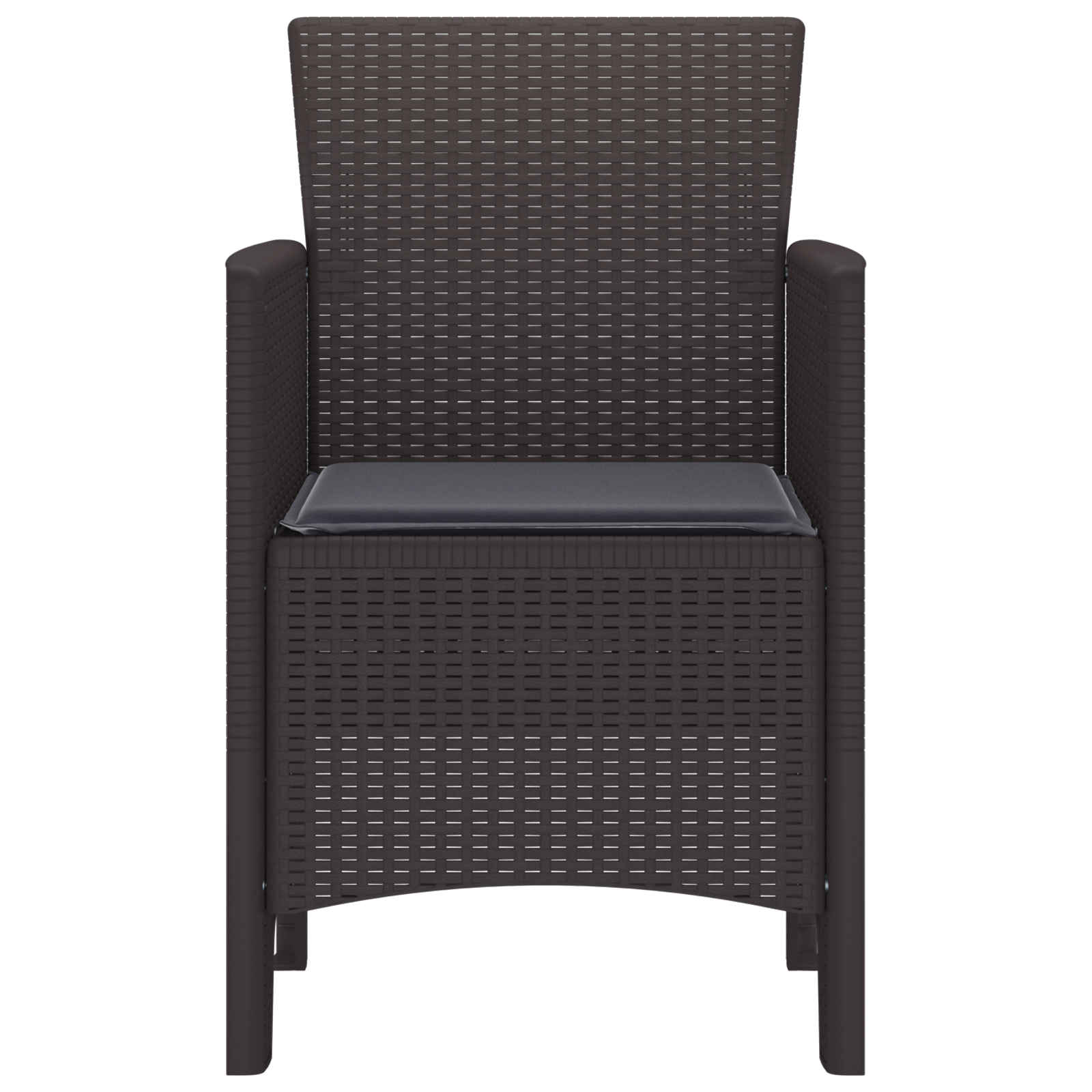 Hagemøbler med Puter 2 stk Brun Poly Rattan