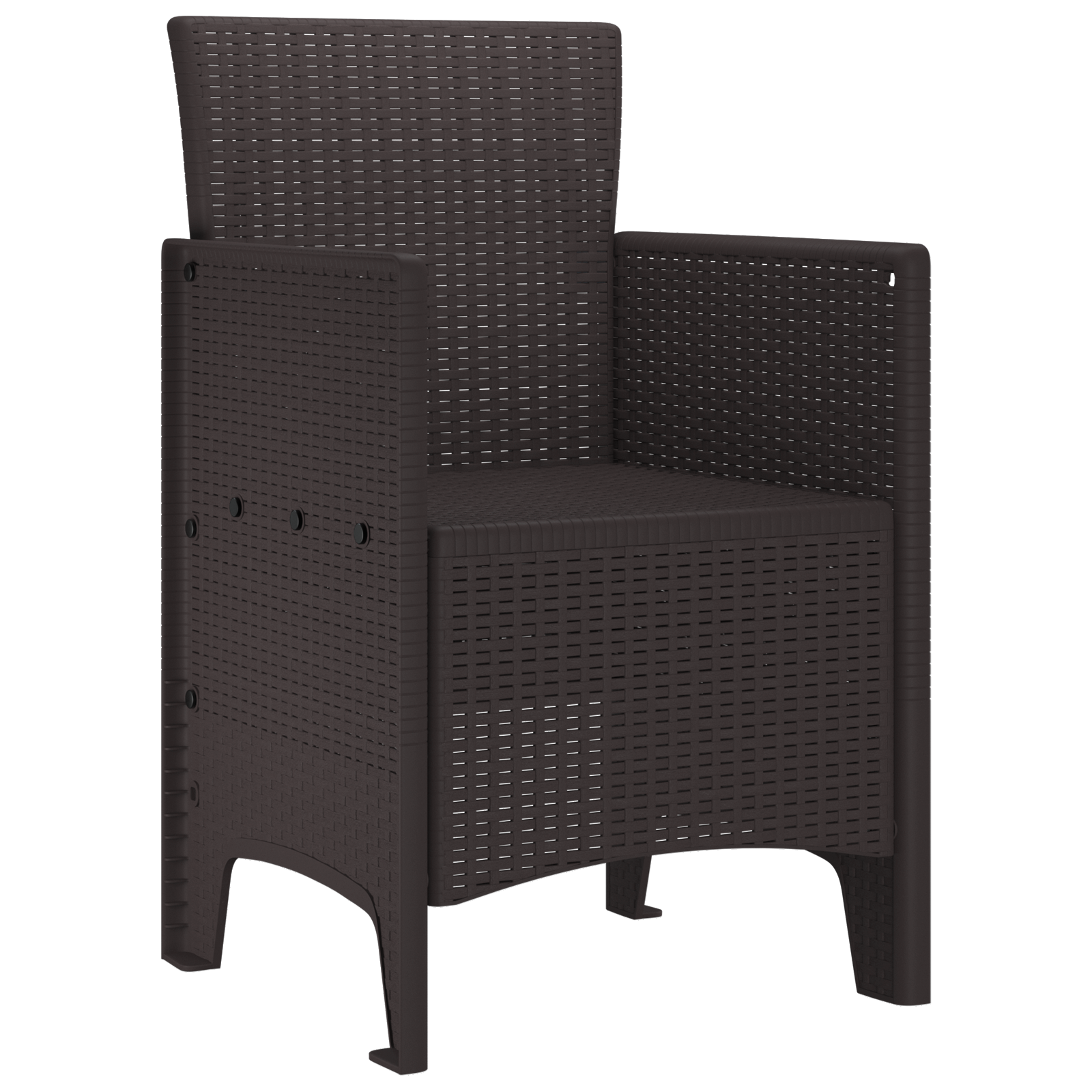 hagemøbler 4 stk Brun Poly Rattan
