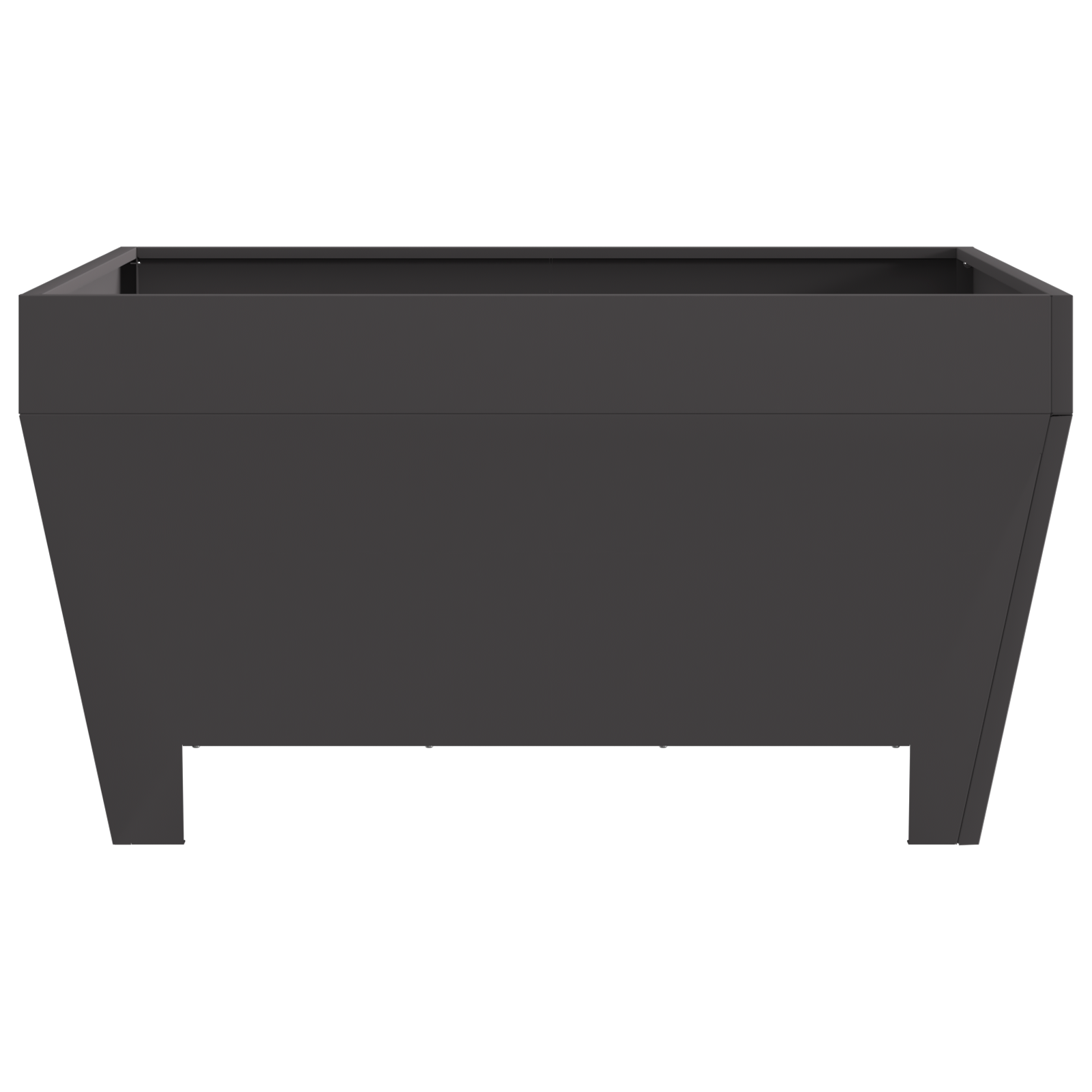 Fyrgrill Firkantet Svart 80x80x43 cm Stål