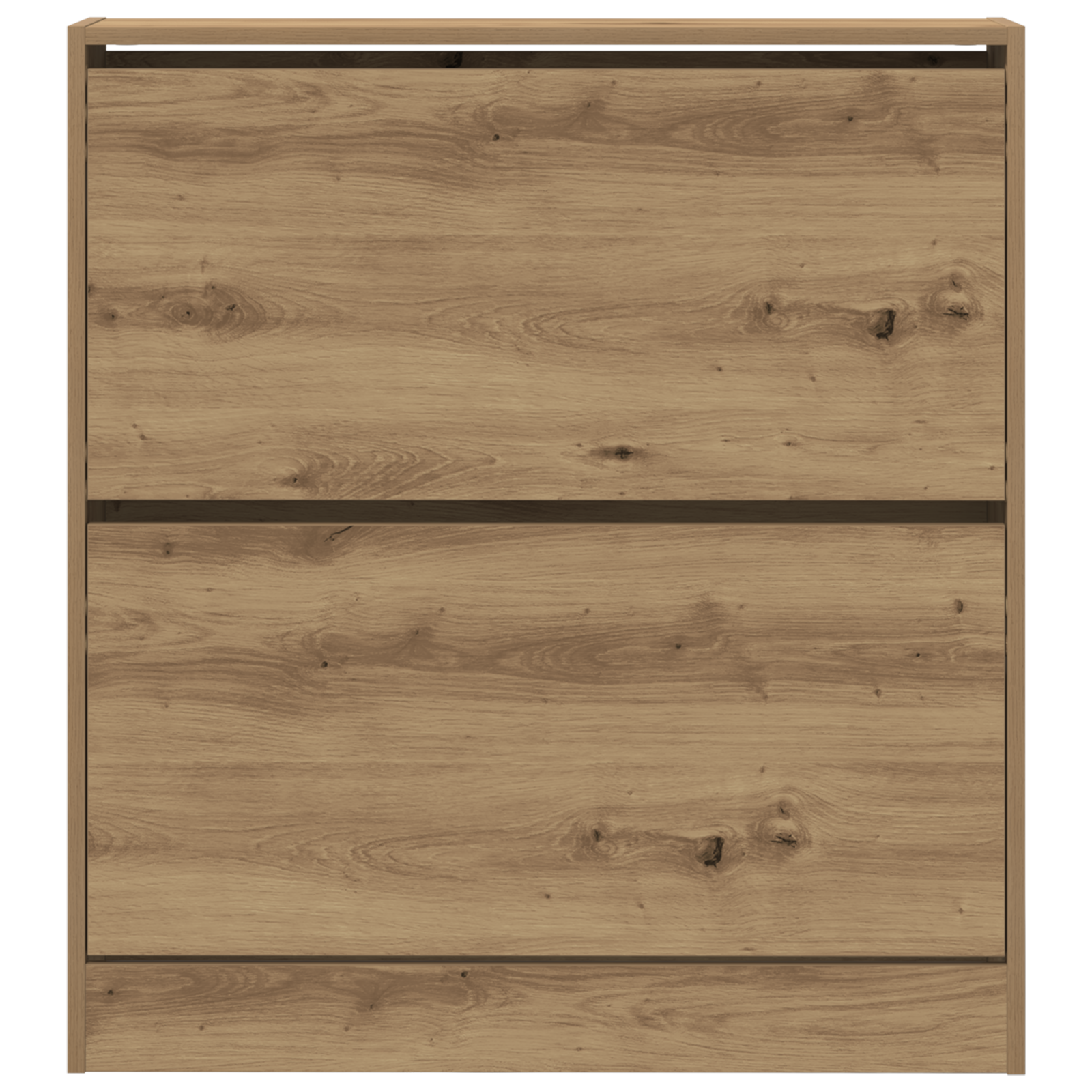 Skohylle med Flip Skuff Røkt Eik 80x21x87,5 cm