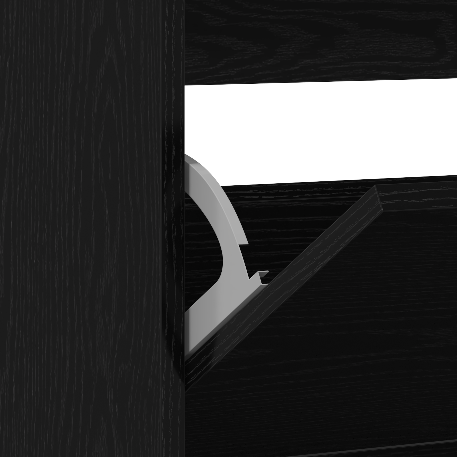 Skohylle med Flip Skuff Svart Eik 80x21x87,5 cm