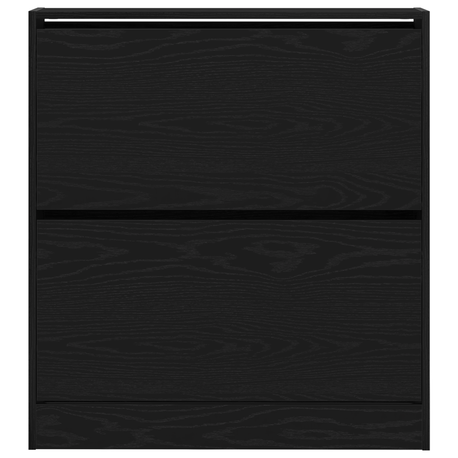 Skohylle med Flip Skuff Svart Eik 80x21x87,5 cm