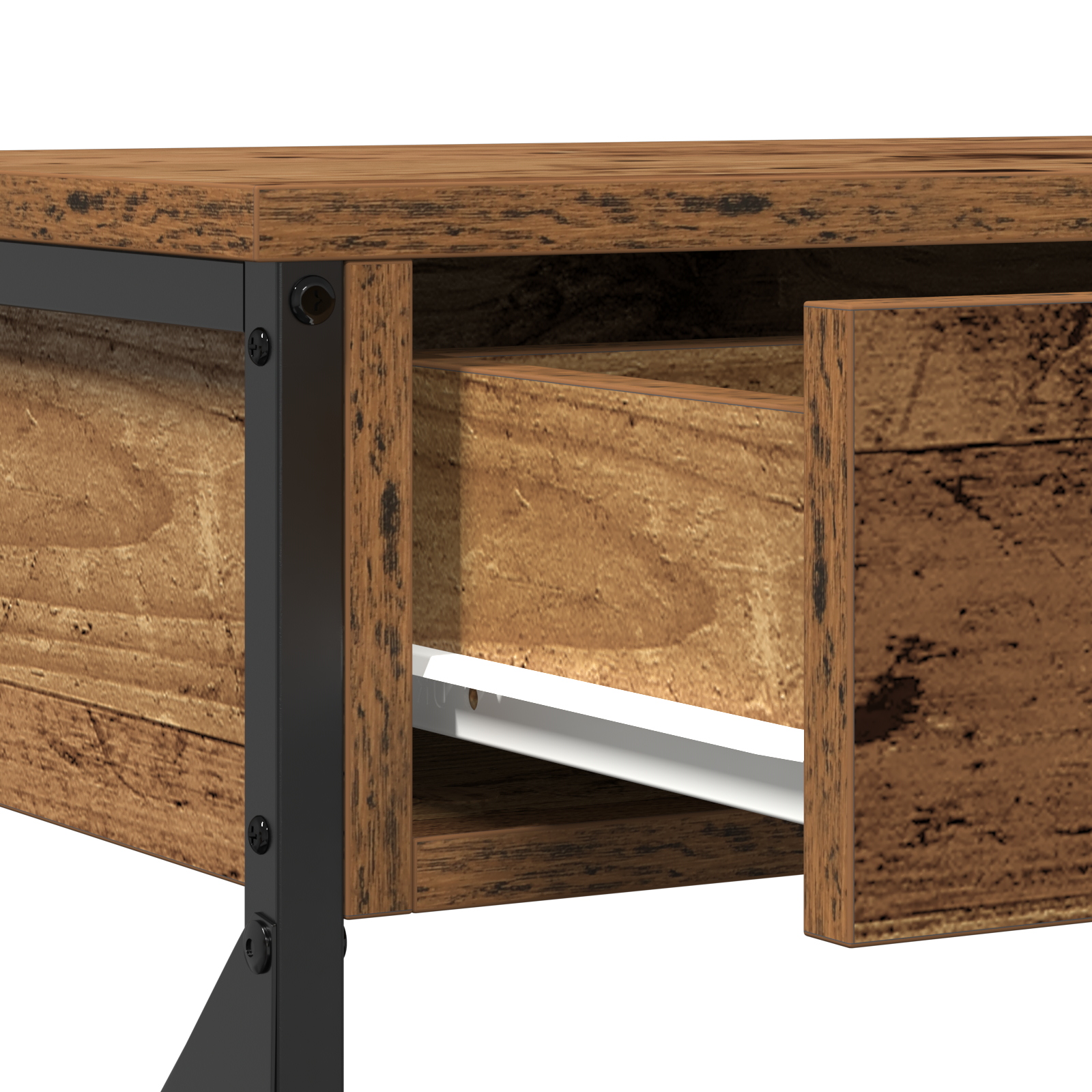 Konsollbord Gamle Tre 100x28x75 cm Ingeniørtre og Stål