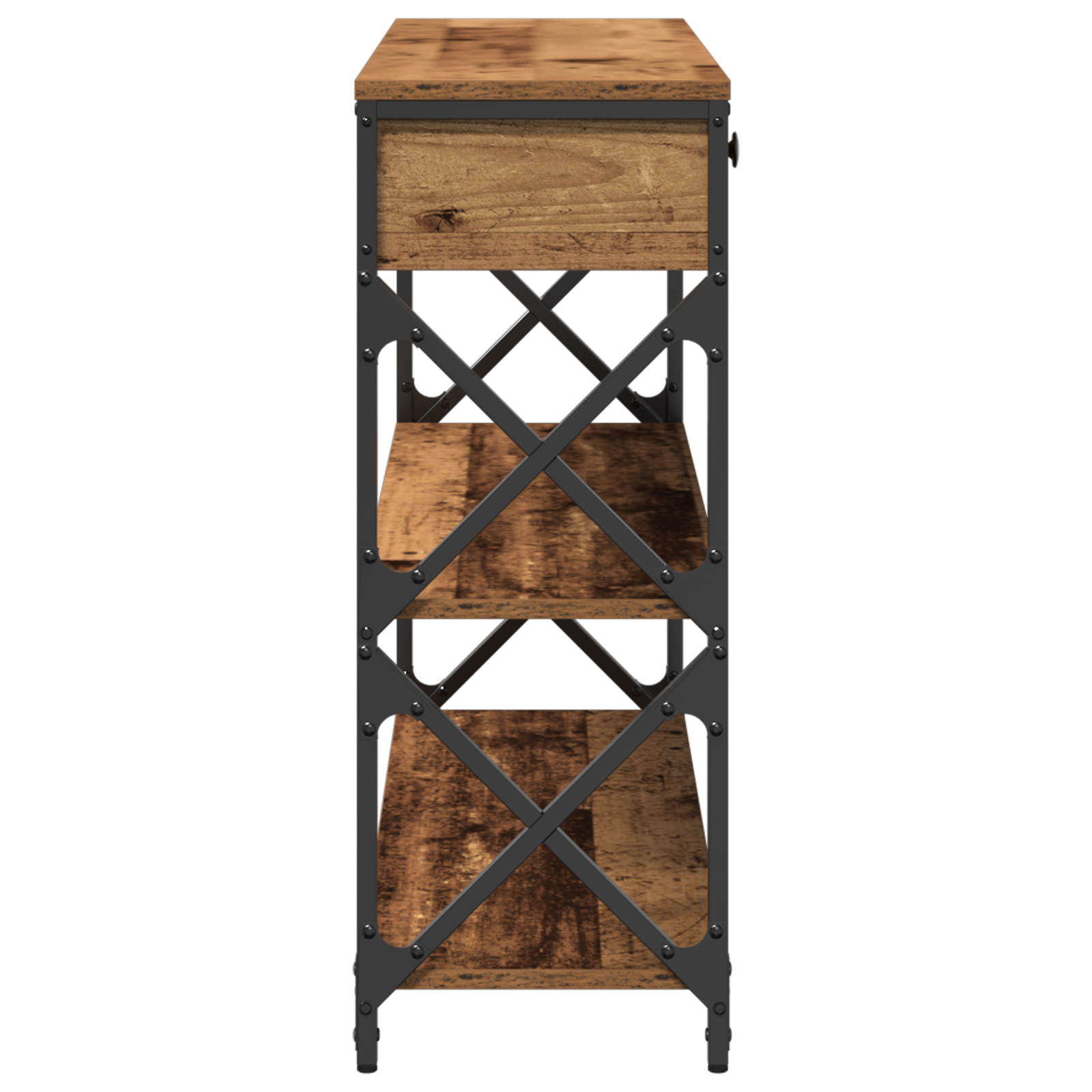 Konsollbord Gamle Tre 100x28x75 cm Ingeniørtre og Stål