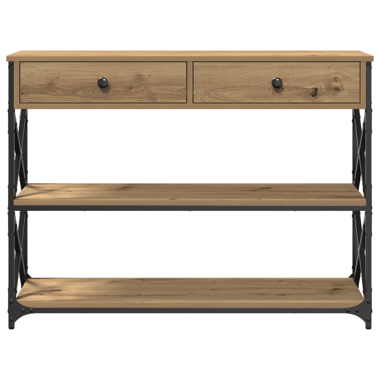 Konsollbord Artisan Eik 100x28x75 cm Ingeniørtre & Stål