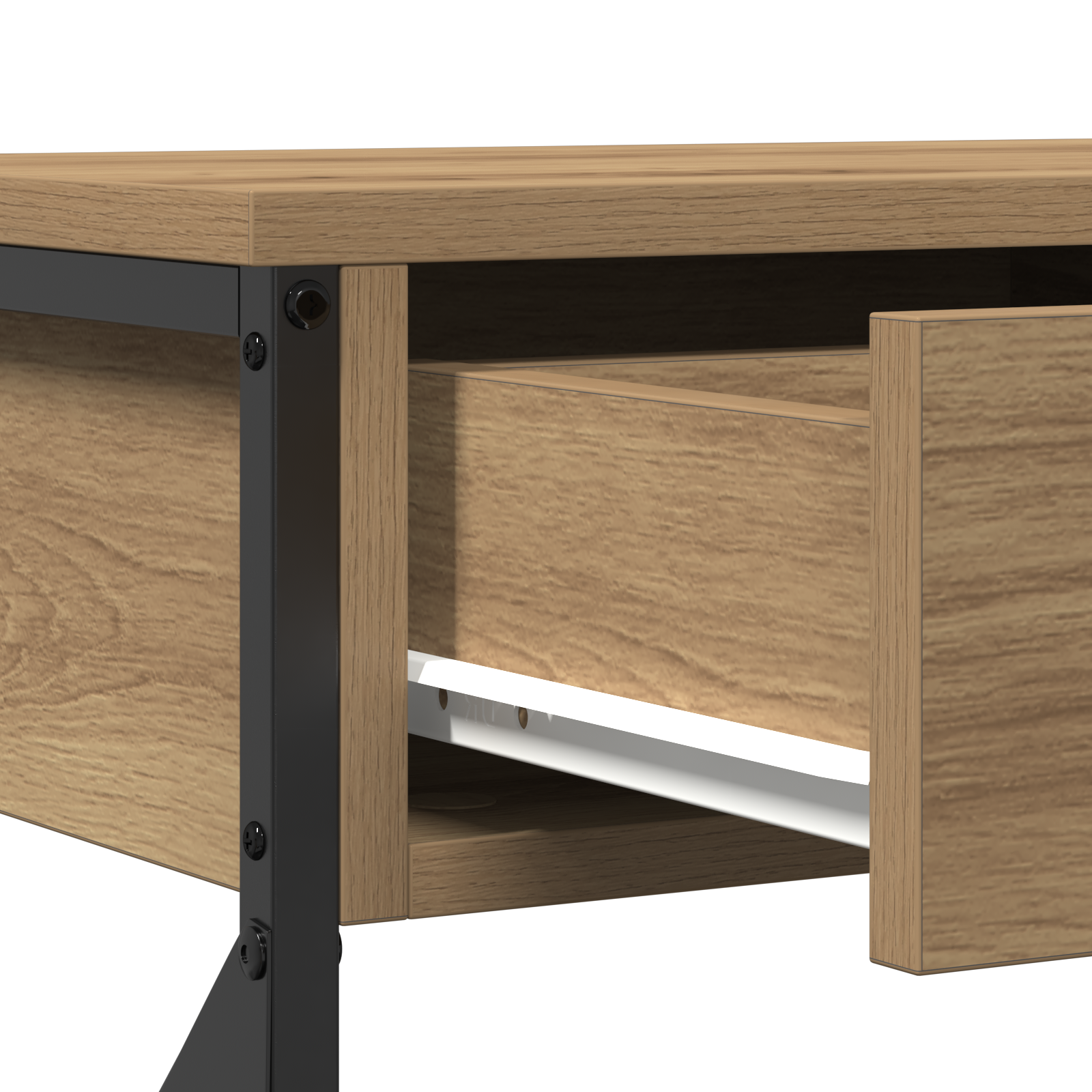 Konsollbord Artisan Eik 75x28x75 cm Ingeniørtre og Stål