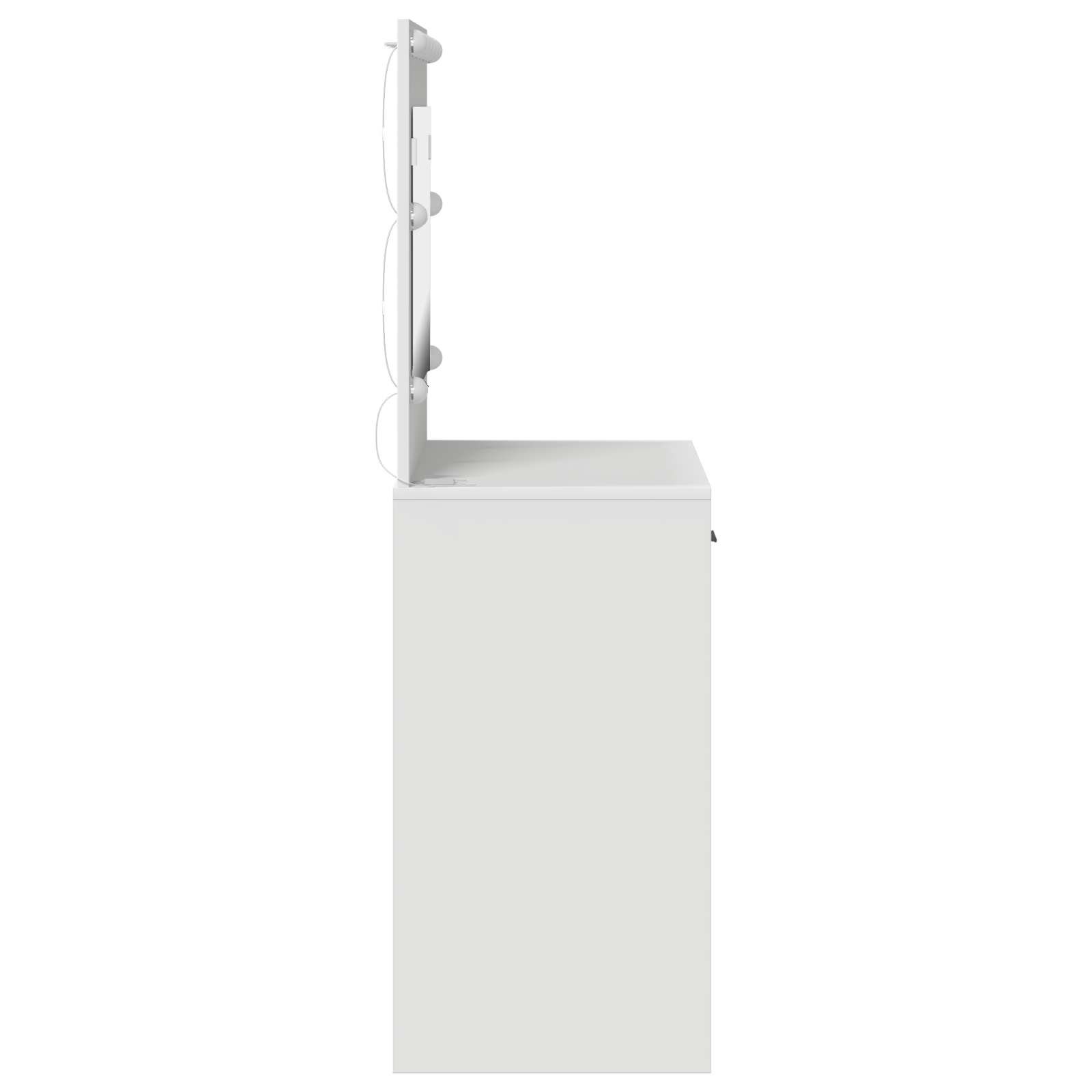 Sminkebord med LED-lys - Hvit, 78,5 x 41 x 135 cm