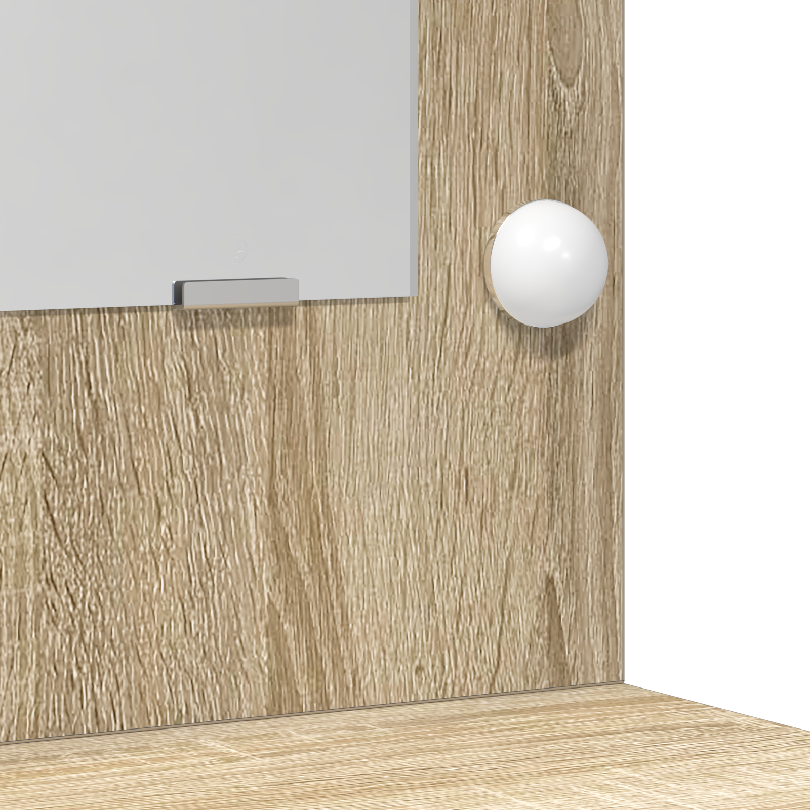 Dressing Table med LED-lamper Sonoma Eik 78.5x41x135 cm