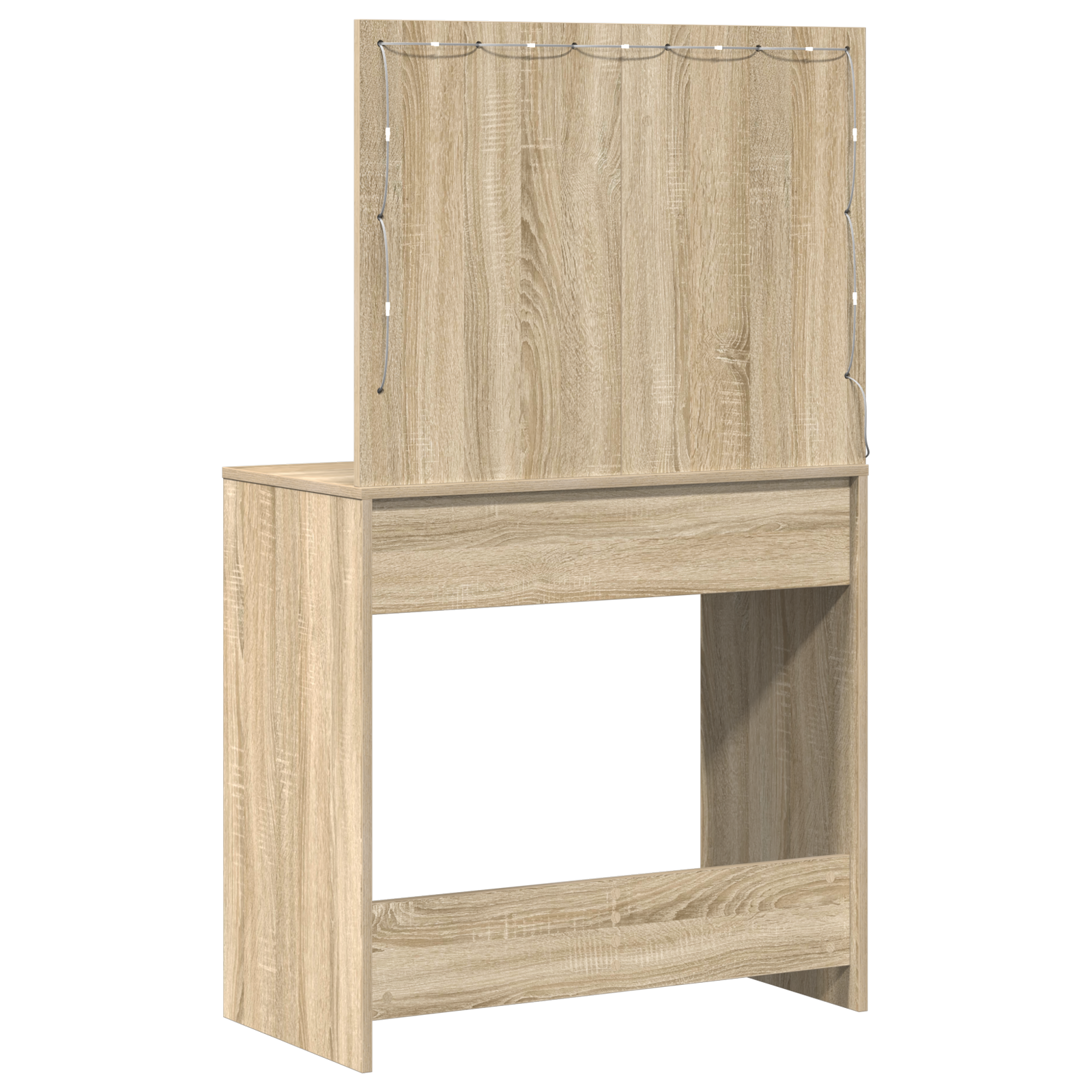 Dressing Table med LED-lamper Sonoma Eik 78.5x41x135 cm