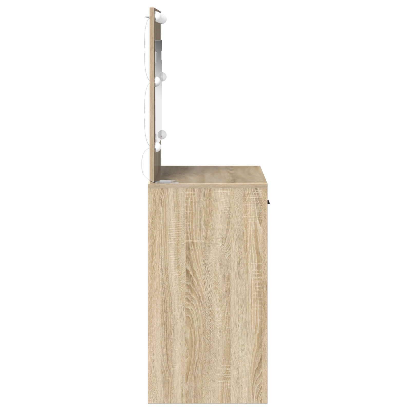 Dressing Table med LED-lamper Sonoma Eik 78.5x41x135 cm