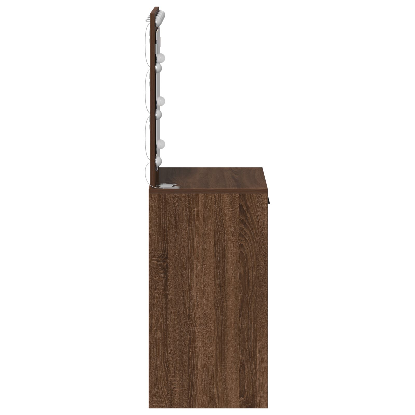 Sminkebord med LED Lys Brun Eik 50x41x135 cm