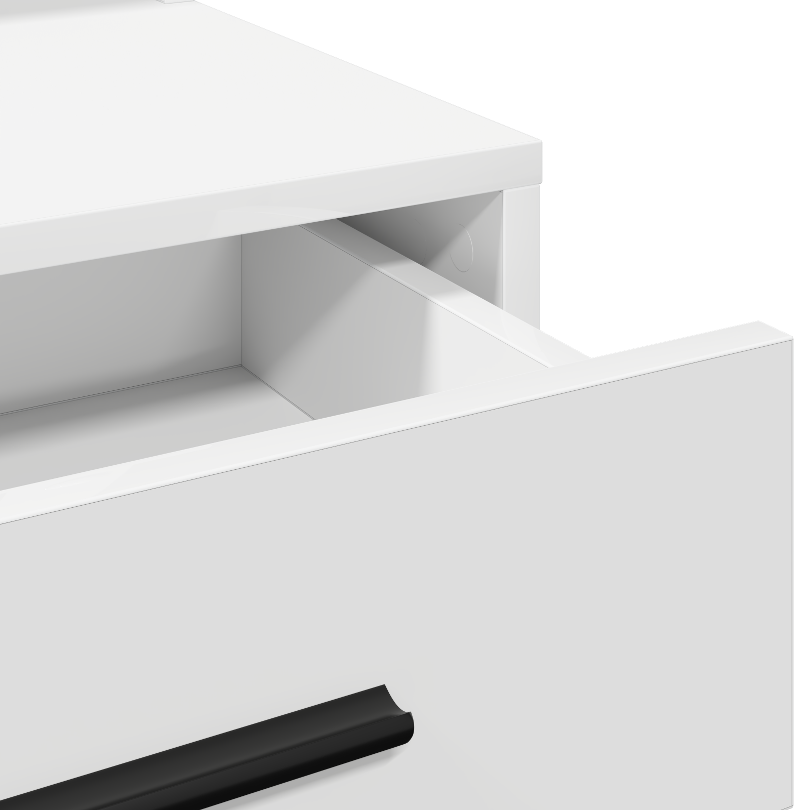 Sminkebord med LED-lys, Hvit, 79x41x135 cm