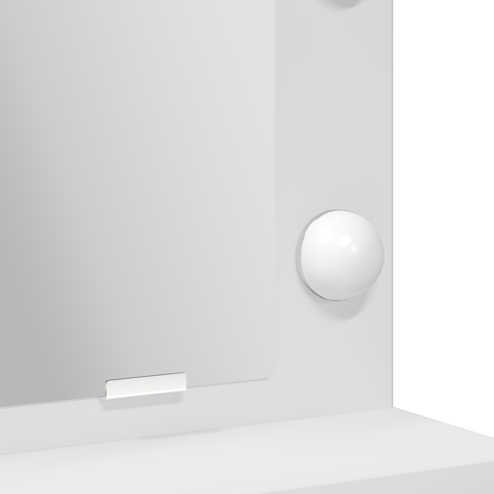 Sminkebord med LED-lys, Hvit, 79x41x135 cm