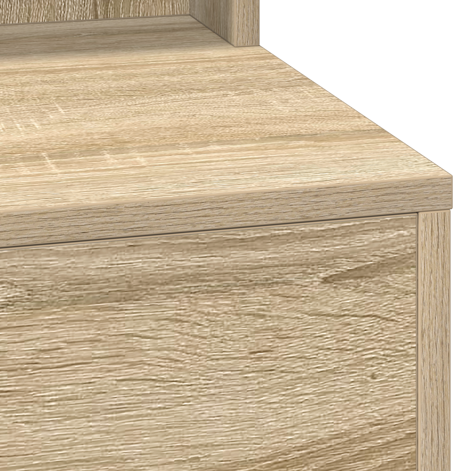 Dressing Table med LED Lys i Sonoma Oak, 50x41x135 cm