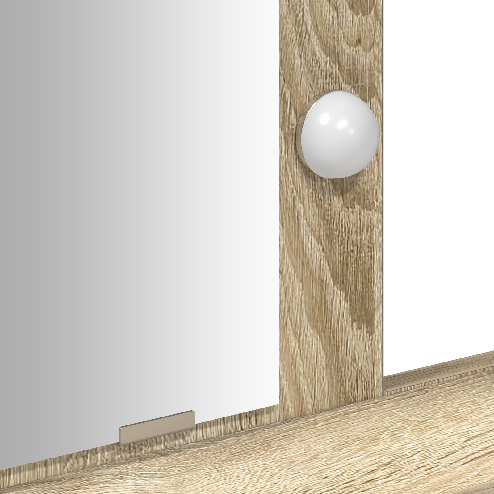 Sminkebord med LED-lamper Sonoma Eik 79x41x140 cm