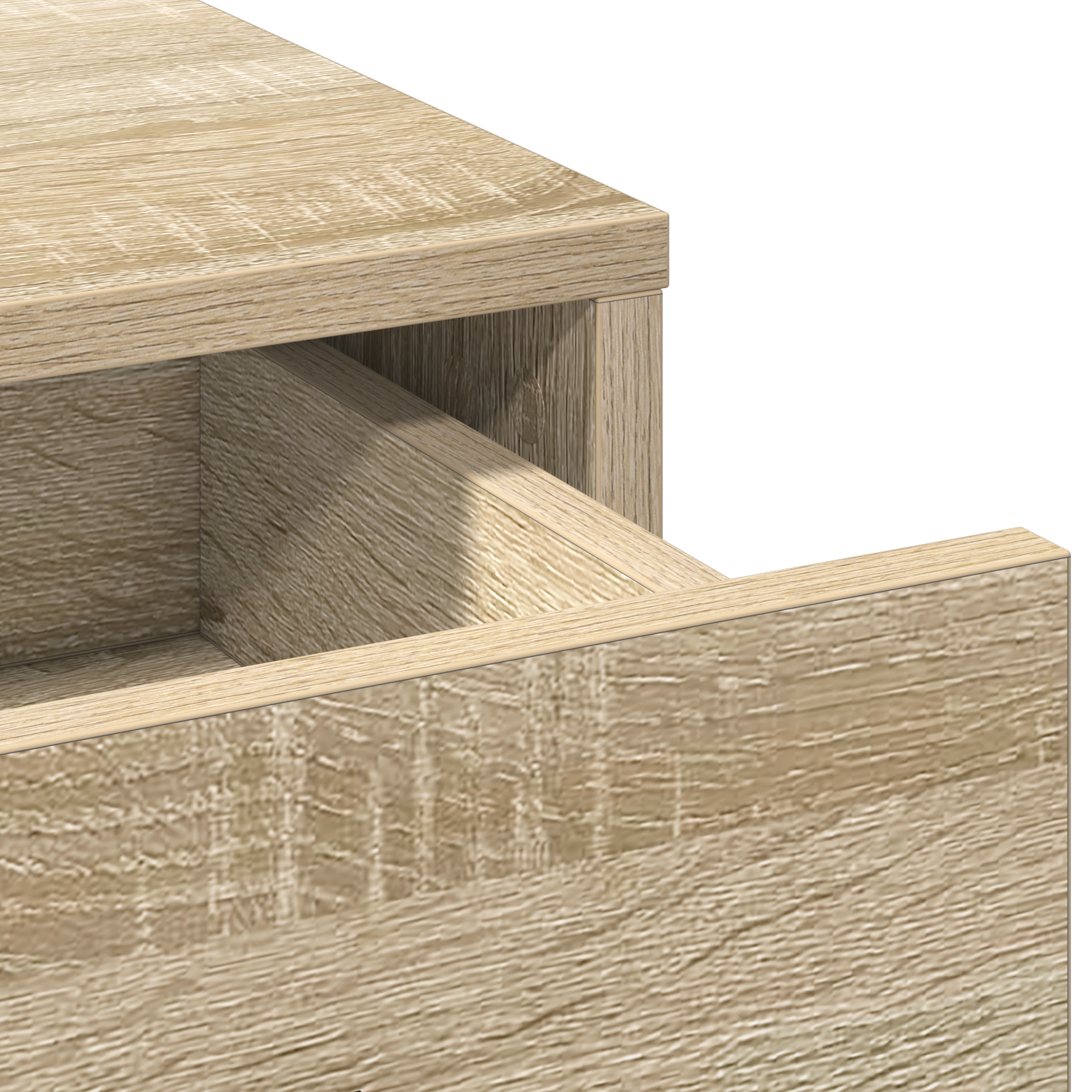 Dressing Table med LED lys Sonoma Eik 100x41x140 cm
