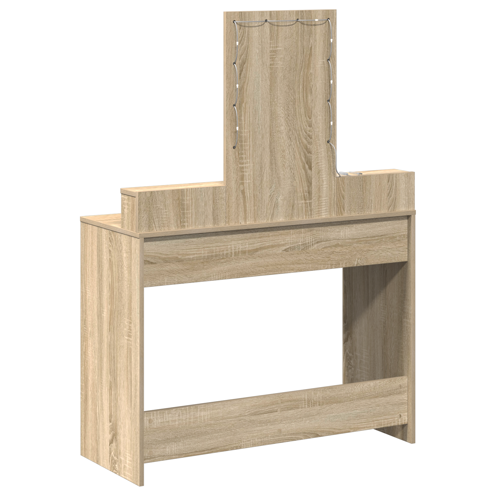Dressing Table med LED lys Sonoma Eik 100x41x140 cm