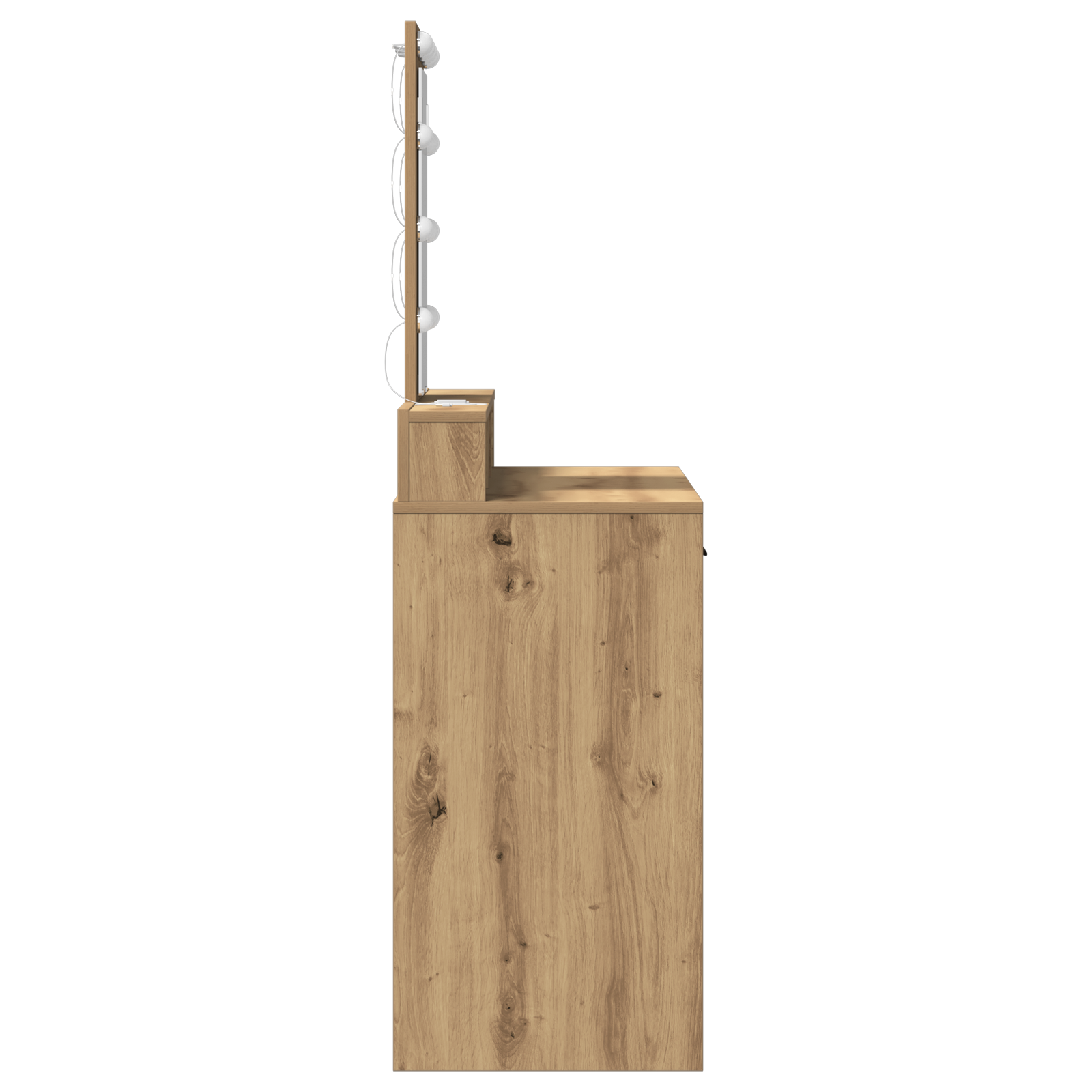 Sminkebord med LED-lamper Artisan Eik 100x41x140 cm