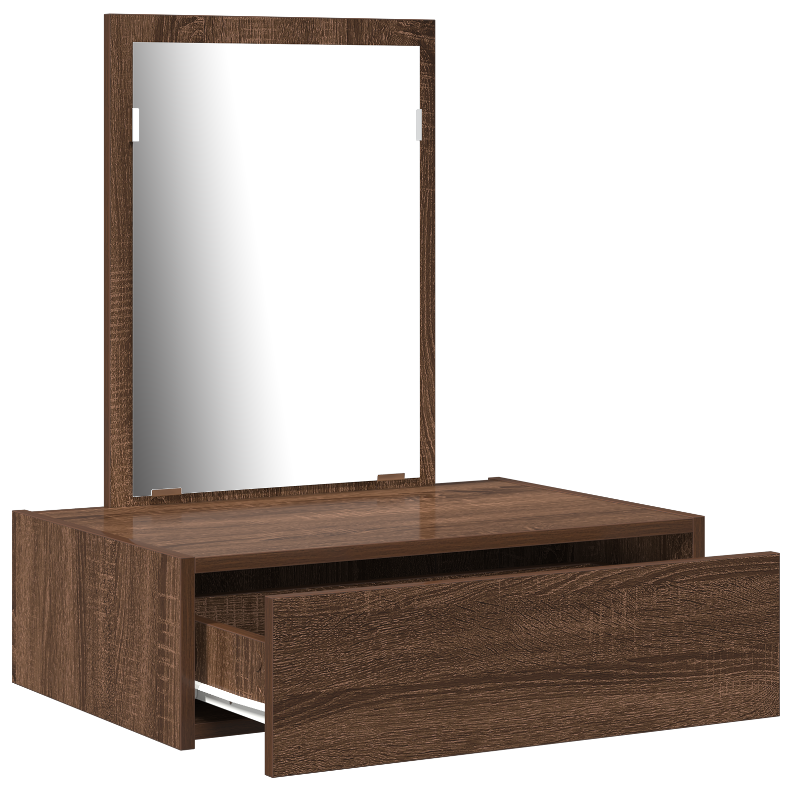 Vegghengt sminkebord Brun eik 60x40x70 cm