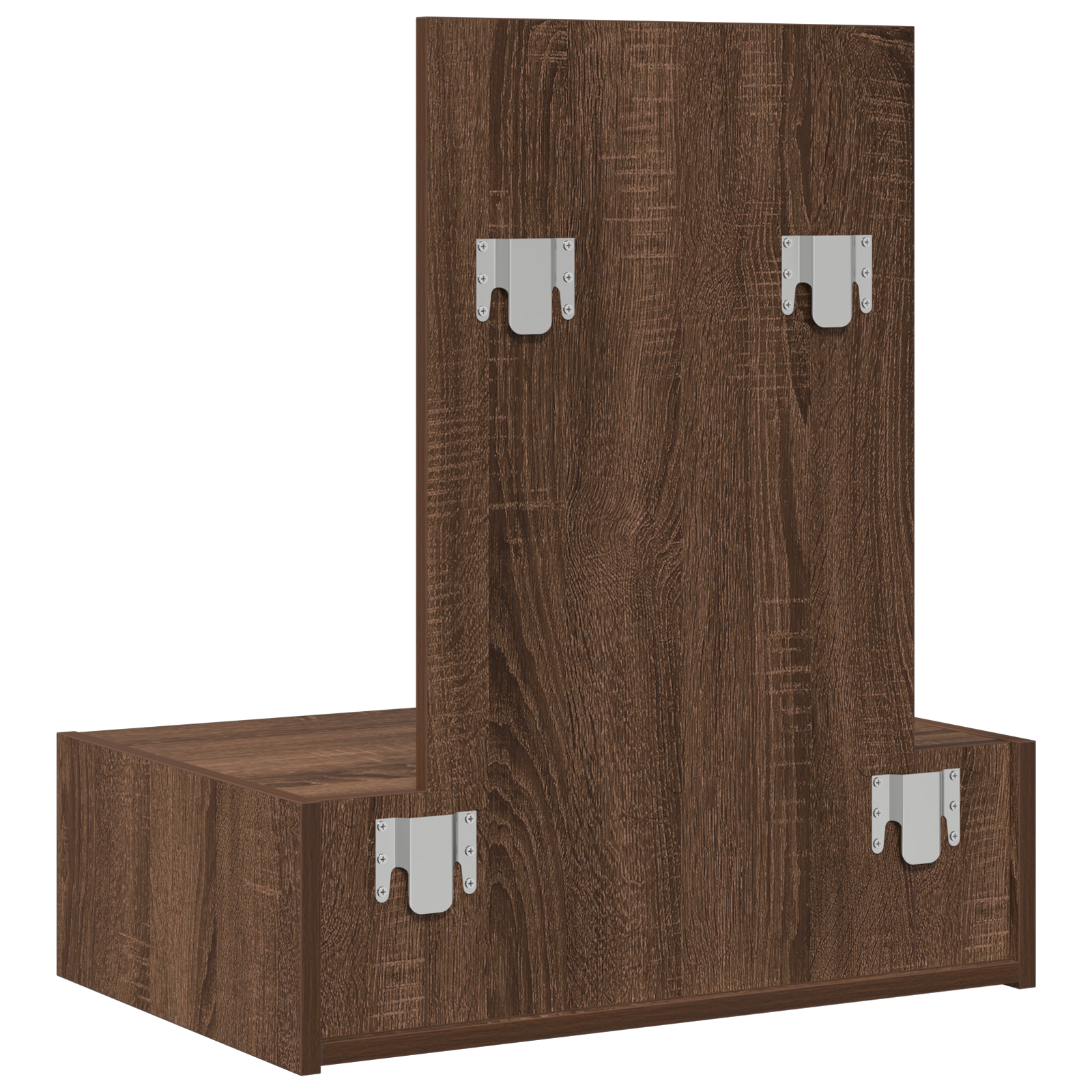 Vegghengt sminkebord Brun eik 60x40x70 cm