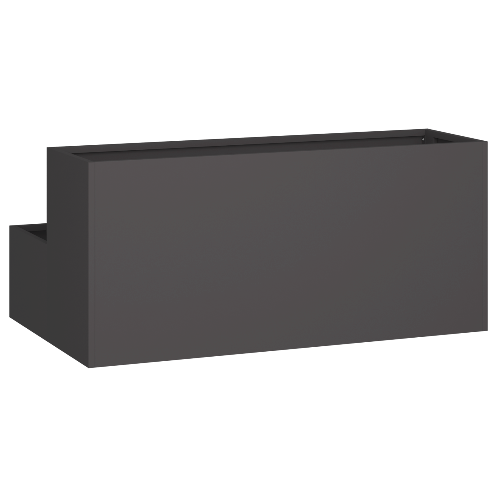 hageplanter - 2-Tier svart stål, 100x60x45 cm