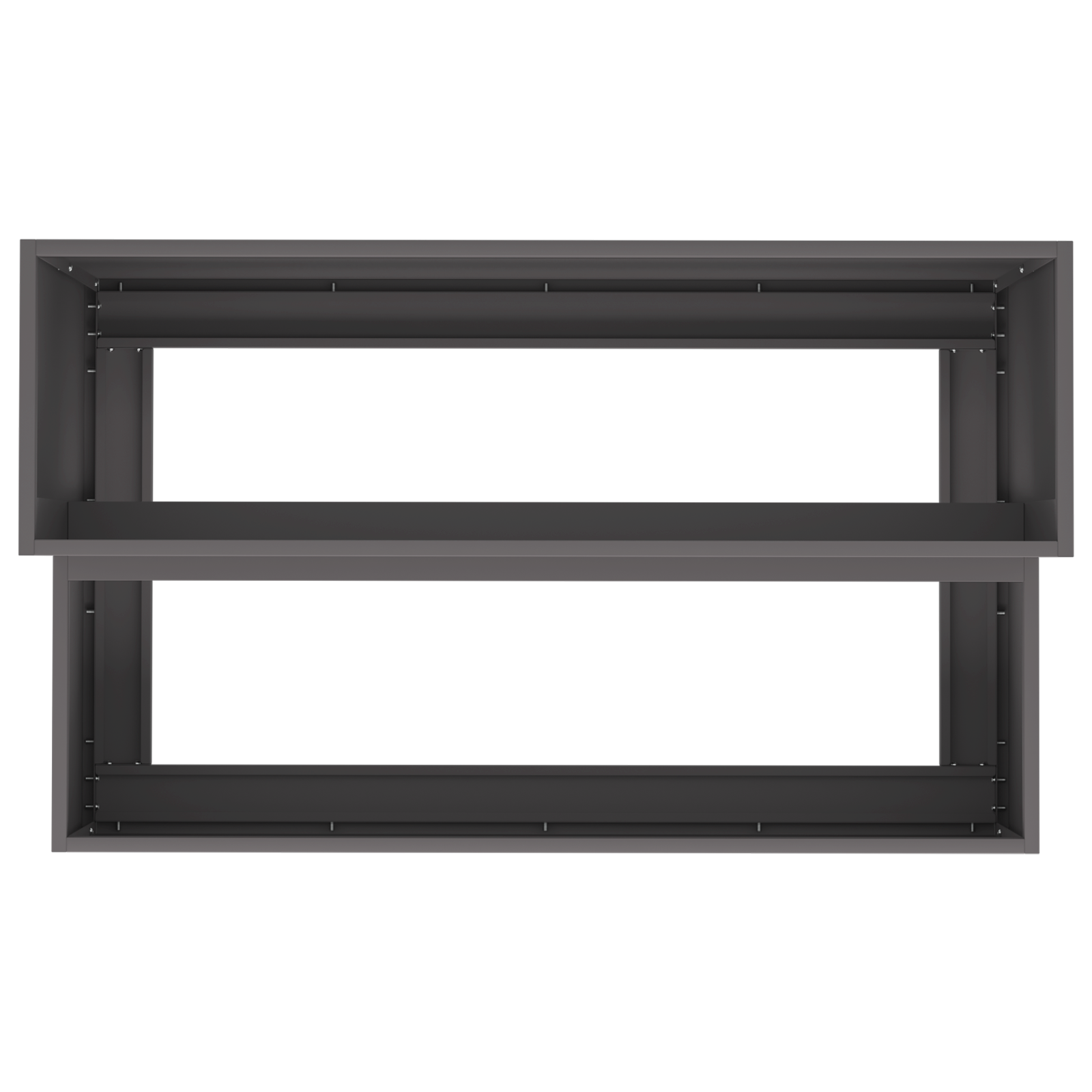 hageplanter - 2-Tier svart stål, 100x60x45 cm