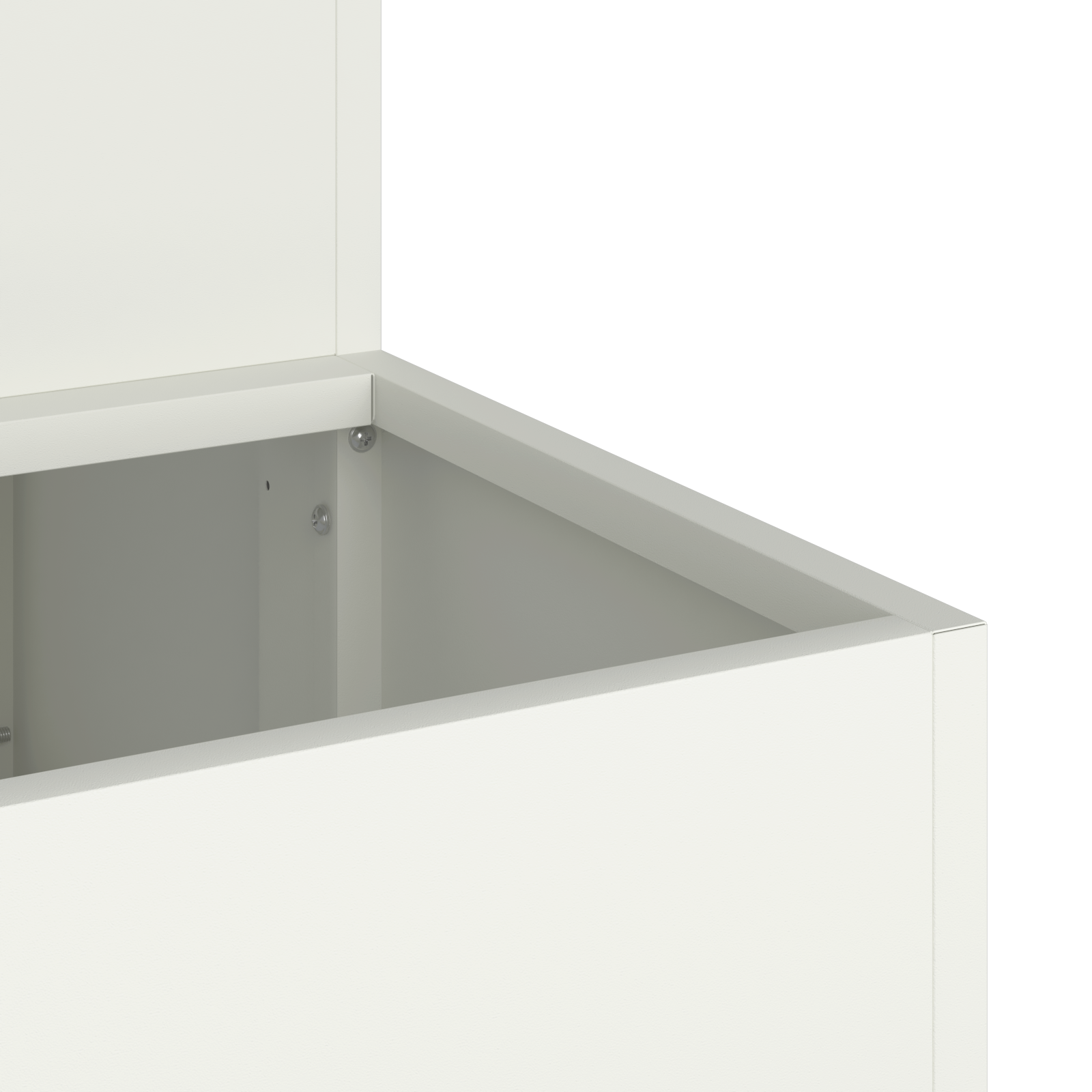 Hageplanter 2-Nivå 100x60x45 cm Hvit Stål