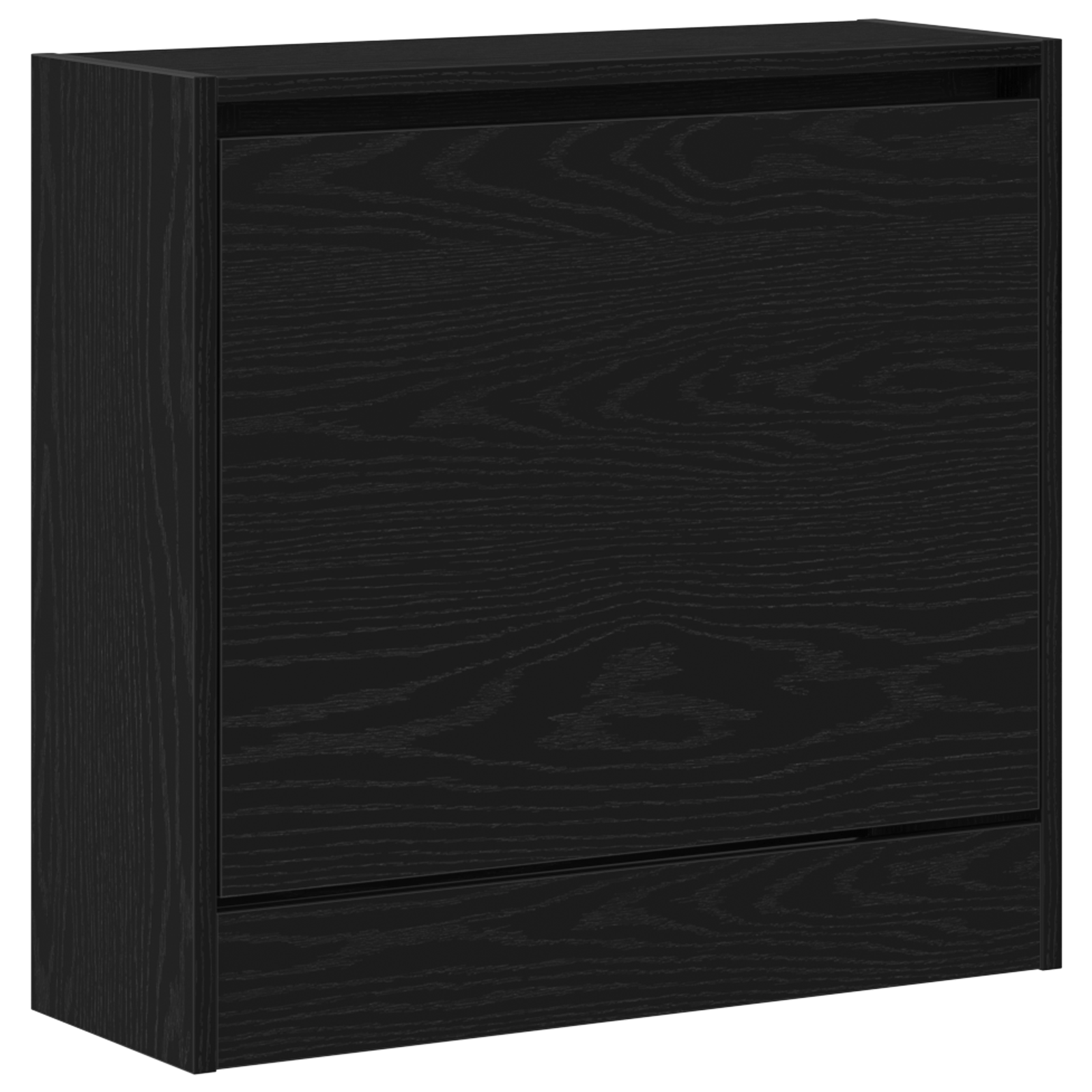 Skohylle Svart Eik 60x21x57 cm Konstruert Tre