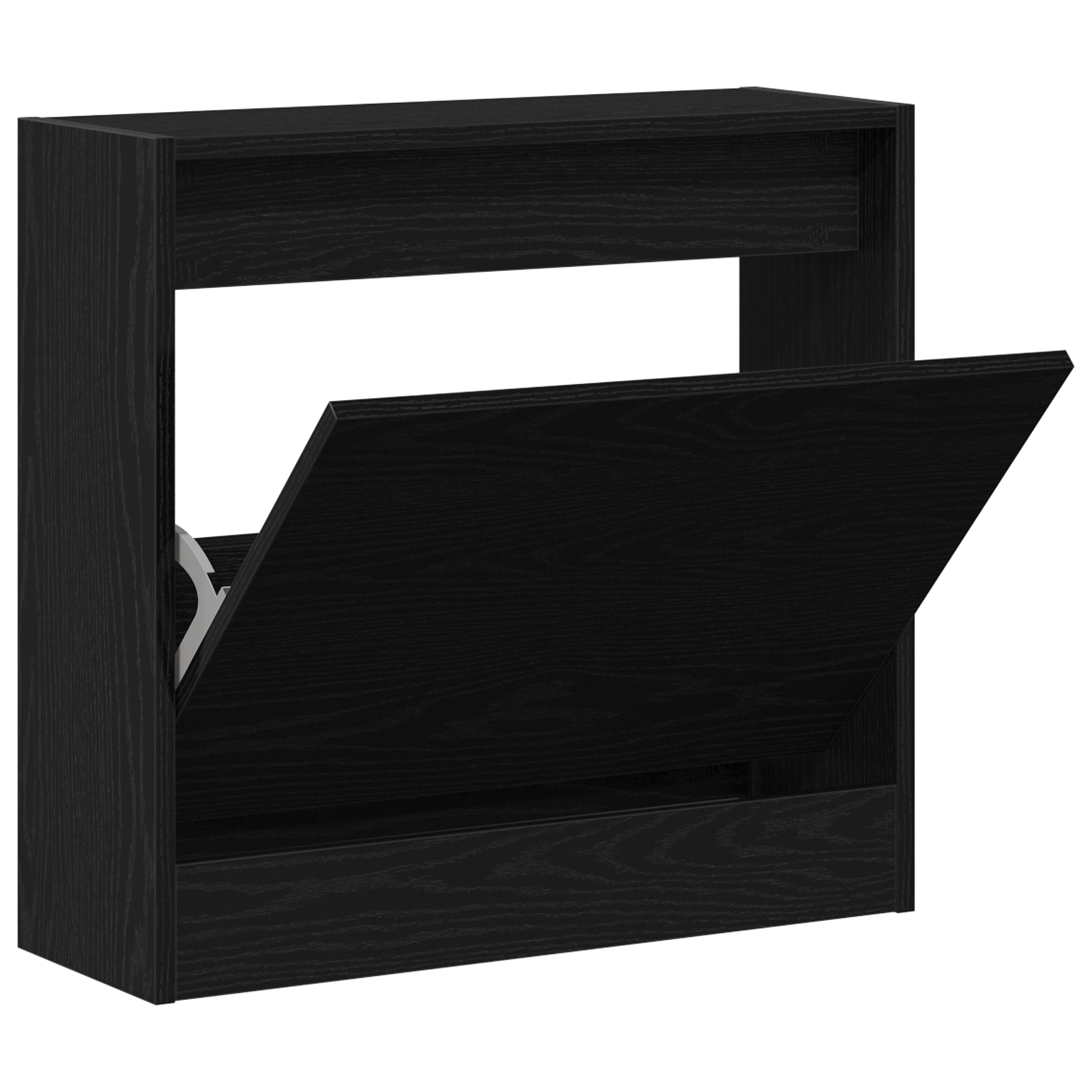 Skohylle Svart Eik 60x21x57 cm Konstruert Tre