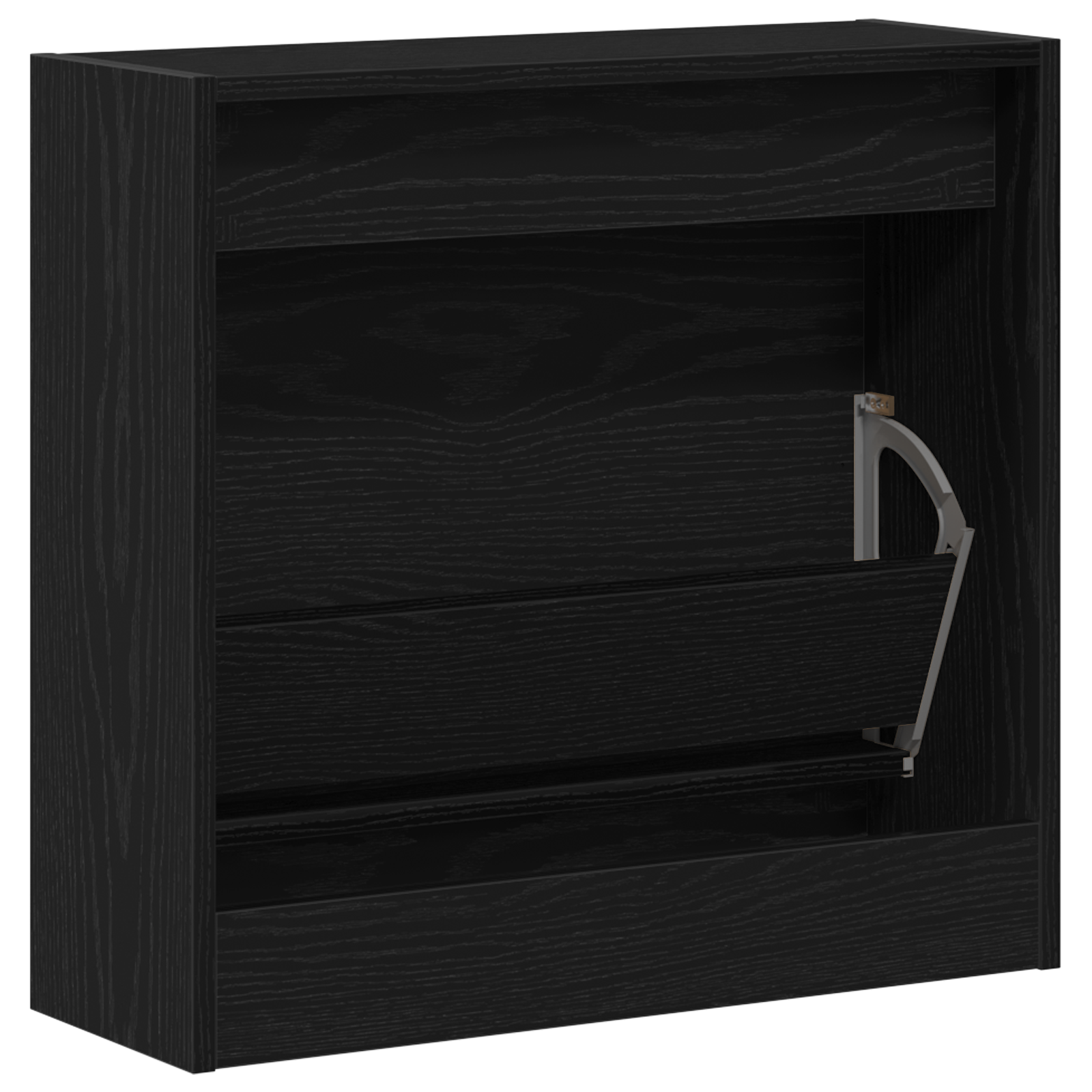 Skohylle Svart Eik 60x21x57 cm Konstruert Tre