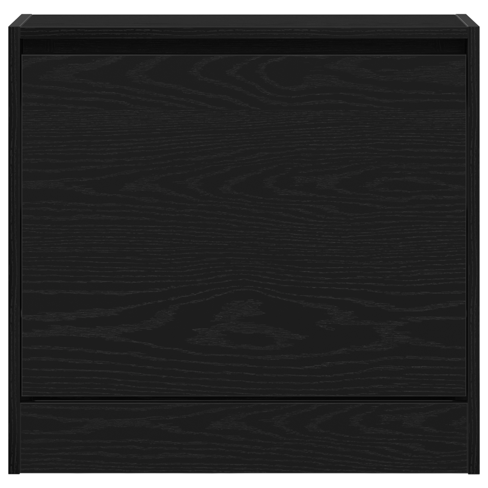 Skohylle Svart Eik 60x21x57 cm Konstruert Tre