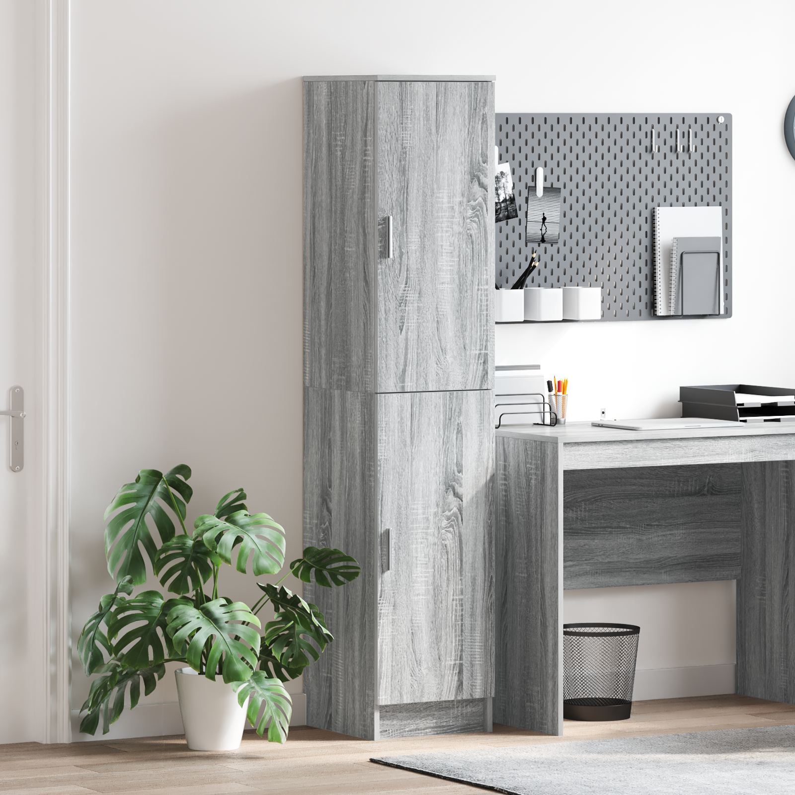 Buffet skap Grå sonoma MDF Medium Buffet skap Rektangulær
