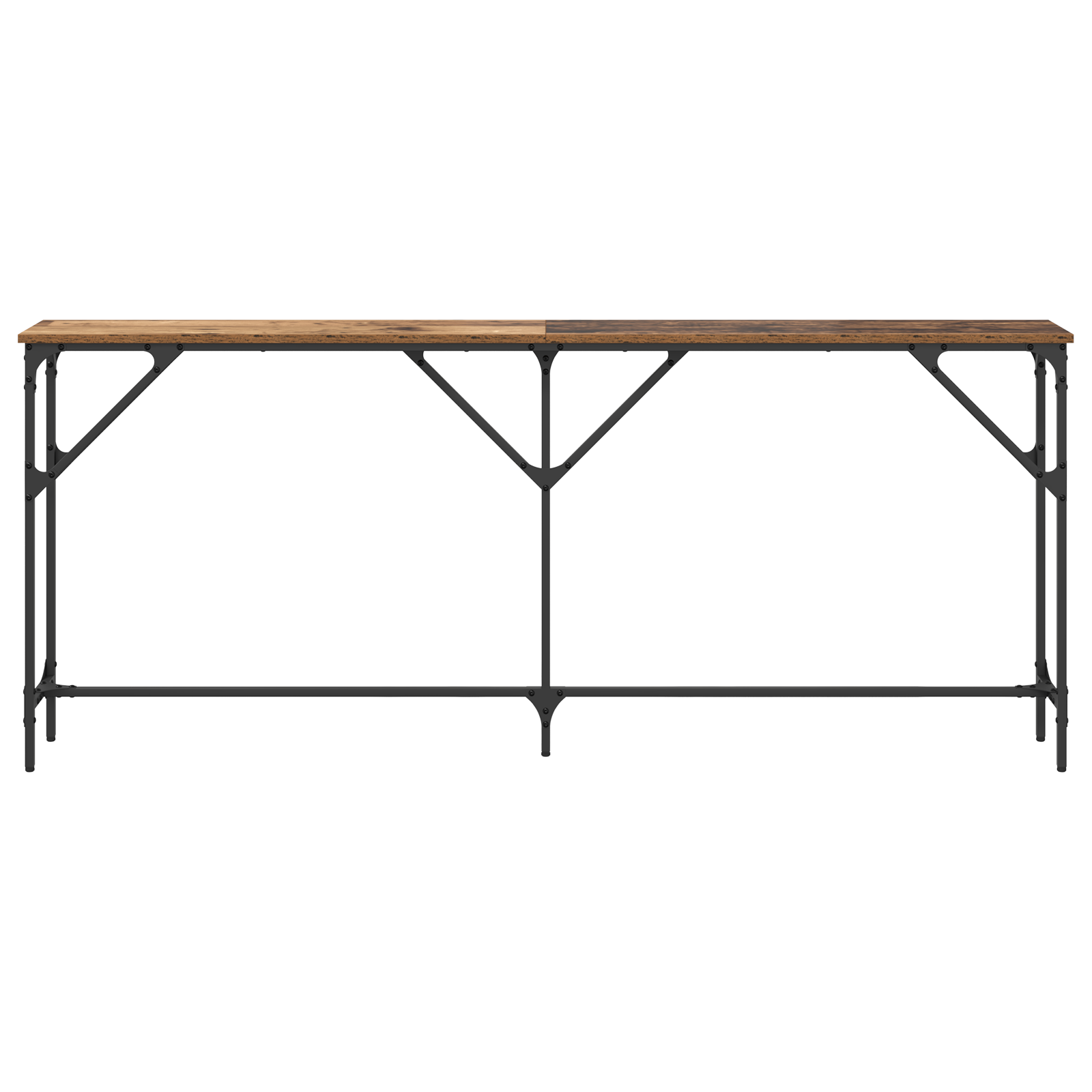 Konsollbord Gammelt tre 180x23x75 cm Konstruert tre