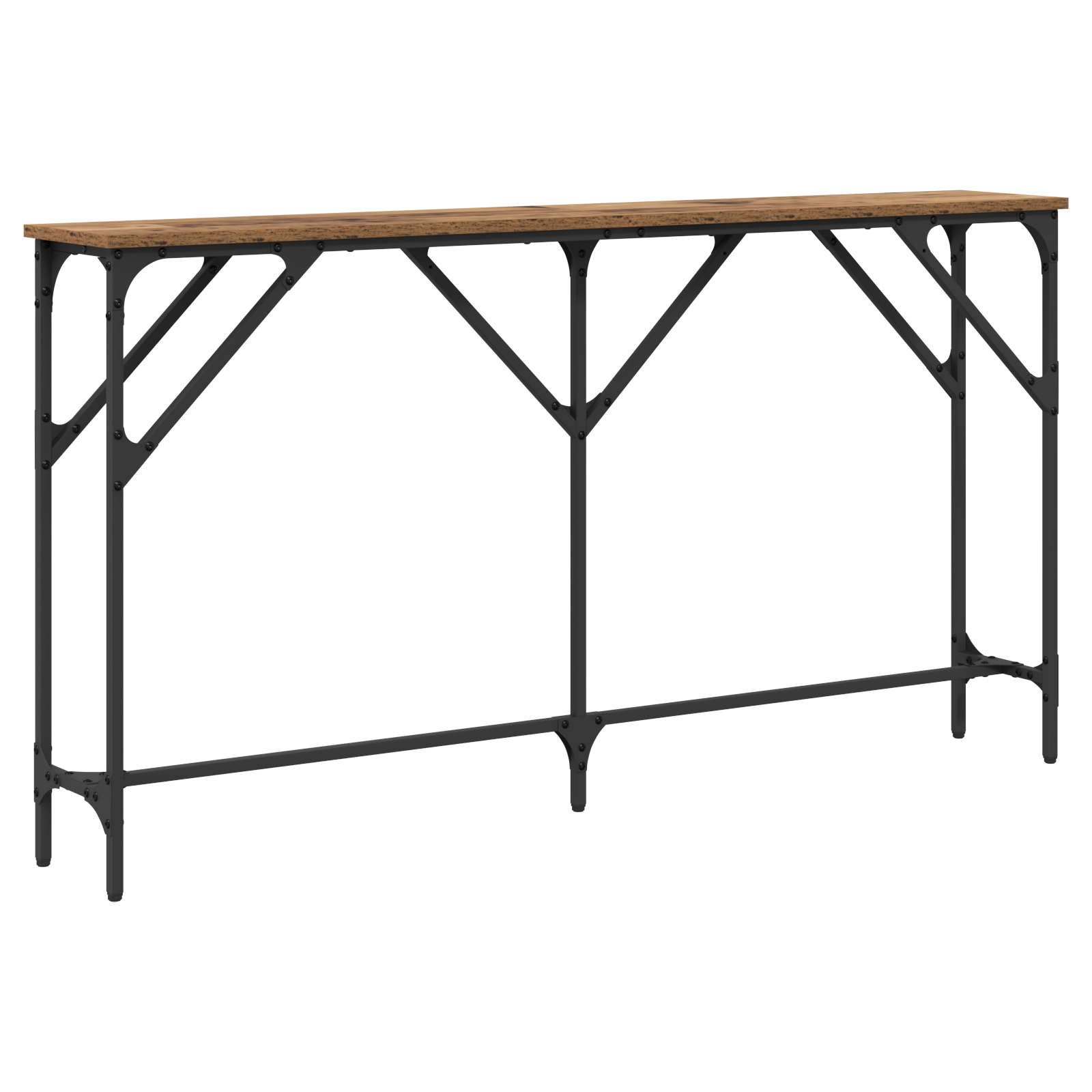 Konsollbord Gammelt Tre 140x23x75 cm Konstruert Tre