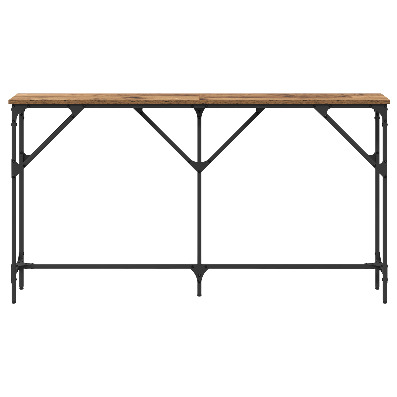 Konsollbord Gammelt Tre 140x23x75 cm Konstruert Tre